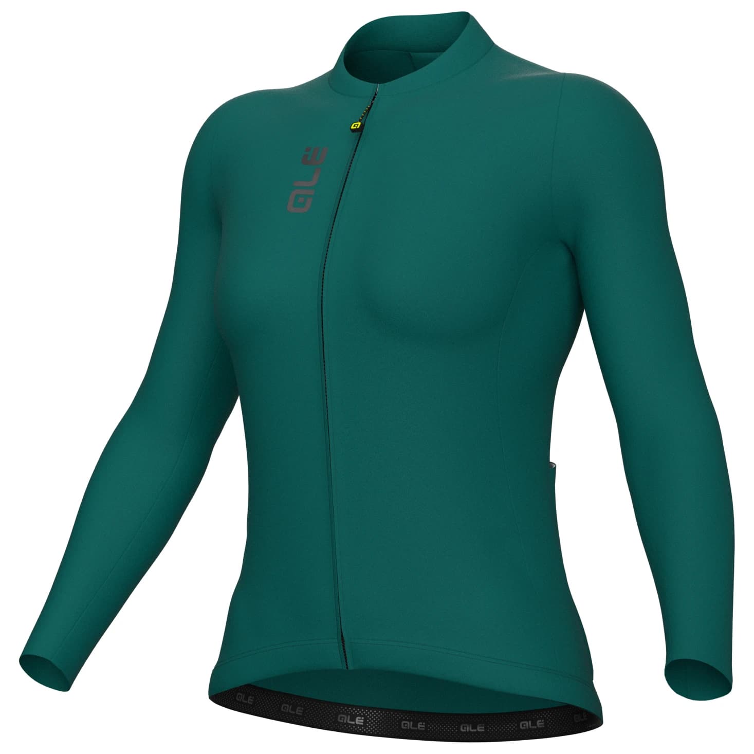 Дамска фланелка с дълъг ръкав за колоездене Alé Women's Pragma Color Block L/S Jersey Cycling jersey - Moss Green