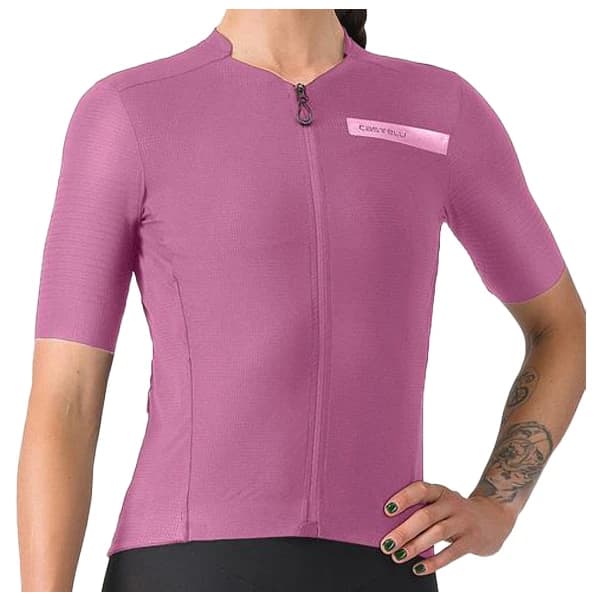 Дамска фланелка с къс ръкав за колоездене Castelli Women's Premio Evo Jersey Cycling jersey - Deep Purple