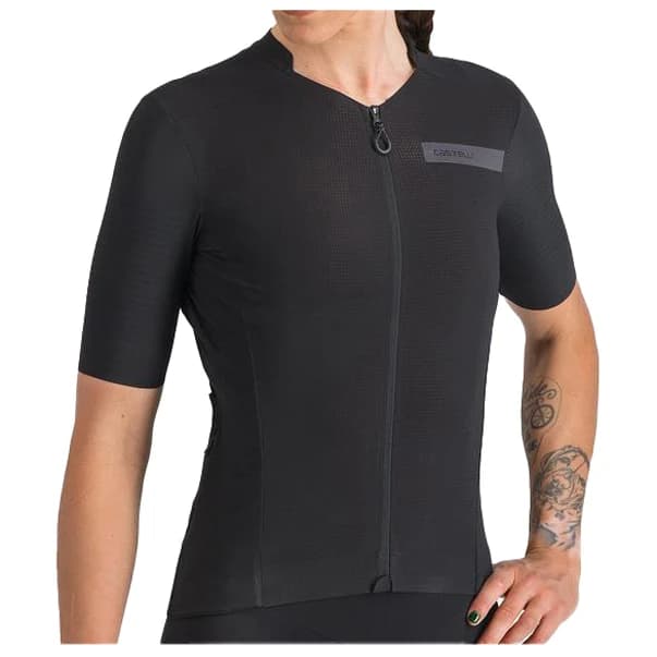 Дамска фланелка с къс ръкав за колоездене Castelli Women's Premio Evo Jersey Cycling jersey - Light Black