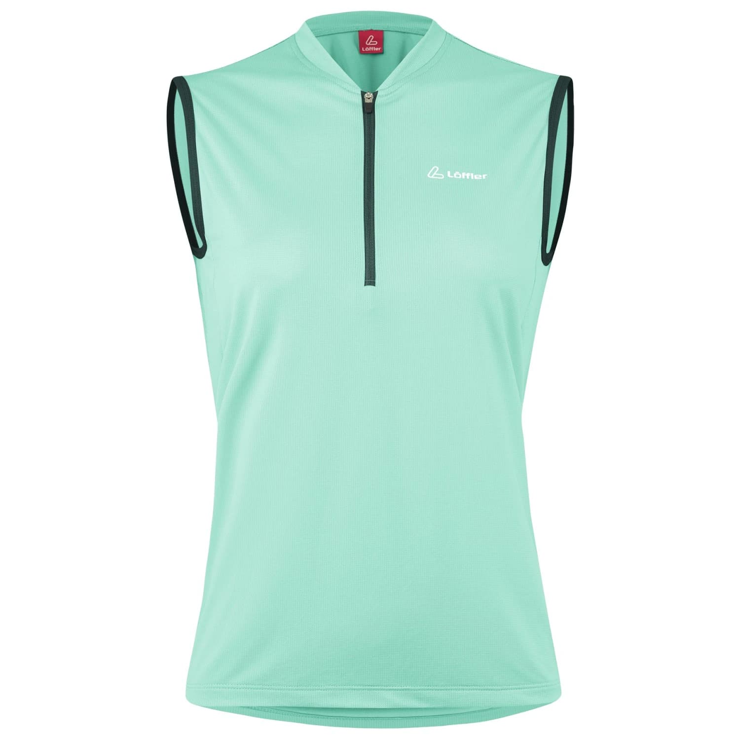 Дамски потник за колоездене Löffler Women's Bike Sleeveless Shirt Half-Zip Plain Cycling singlet - Clearwater