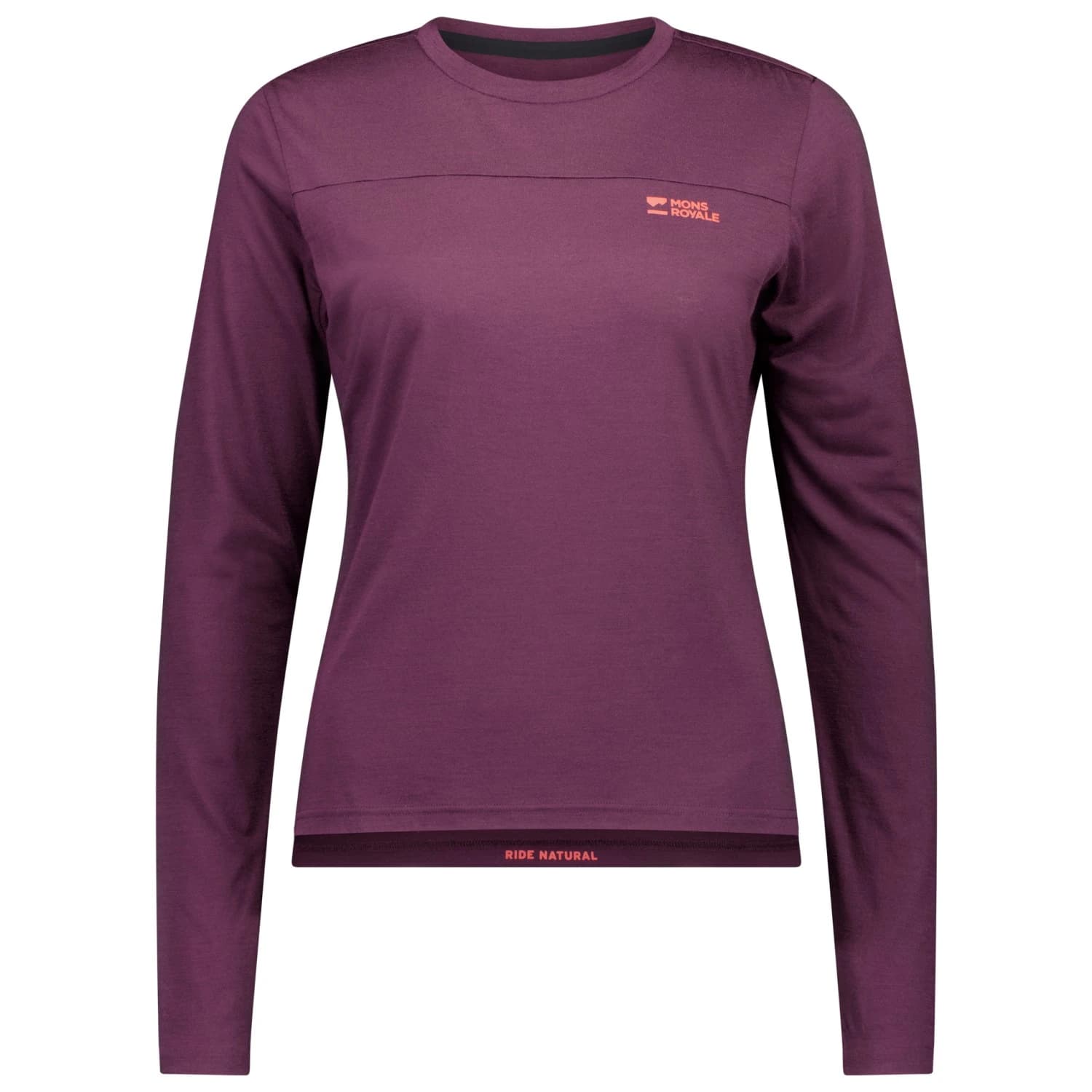 Фланелка с дълъг ръкав за колоездене Mons Royale Women's Diversion Merino Bike Jersey L/S Cycling jersey - Fig