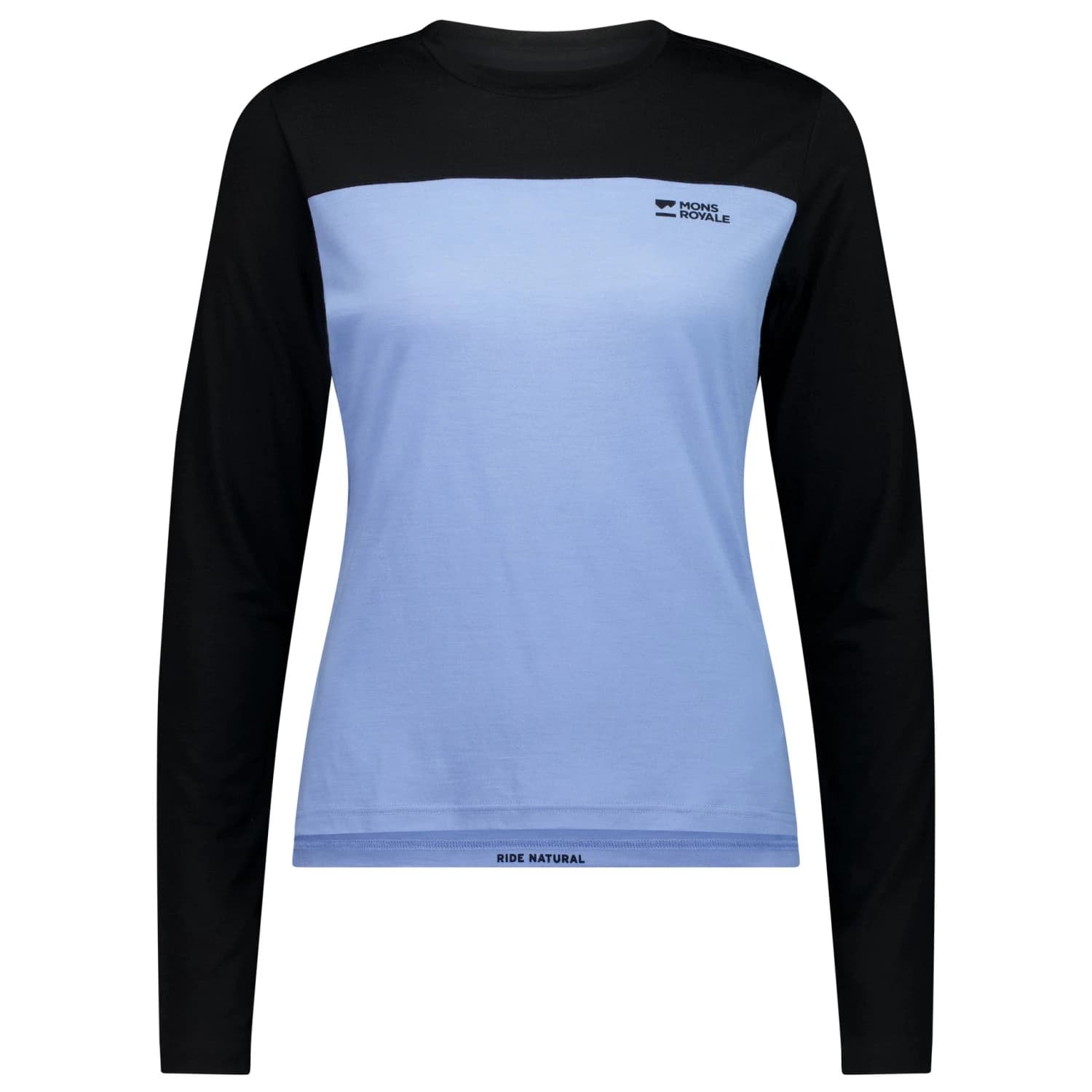 Фланелка с дълъг ръкав за колоездене Mons Royale Women's Diversion Merino Bike Jersey L/S Cycling jersey - Moonstone / Black
