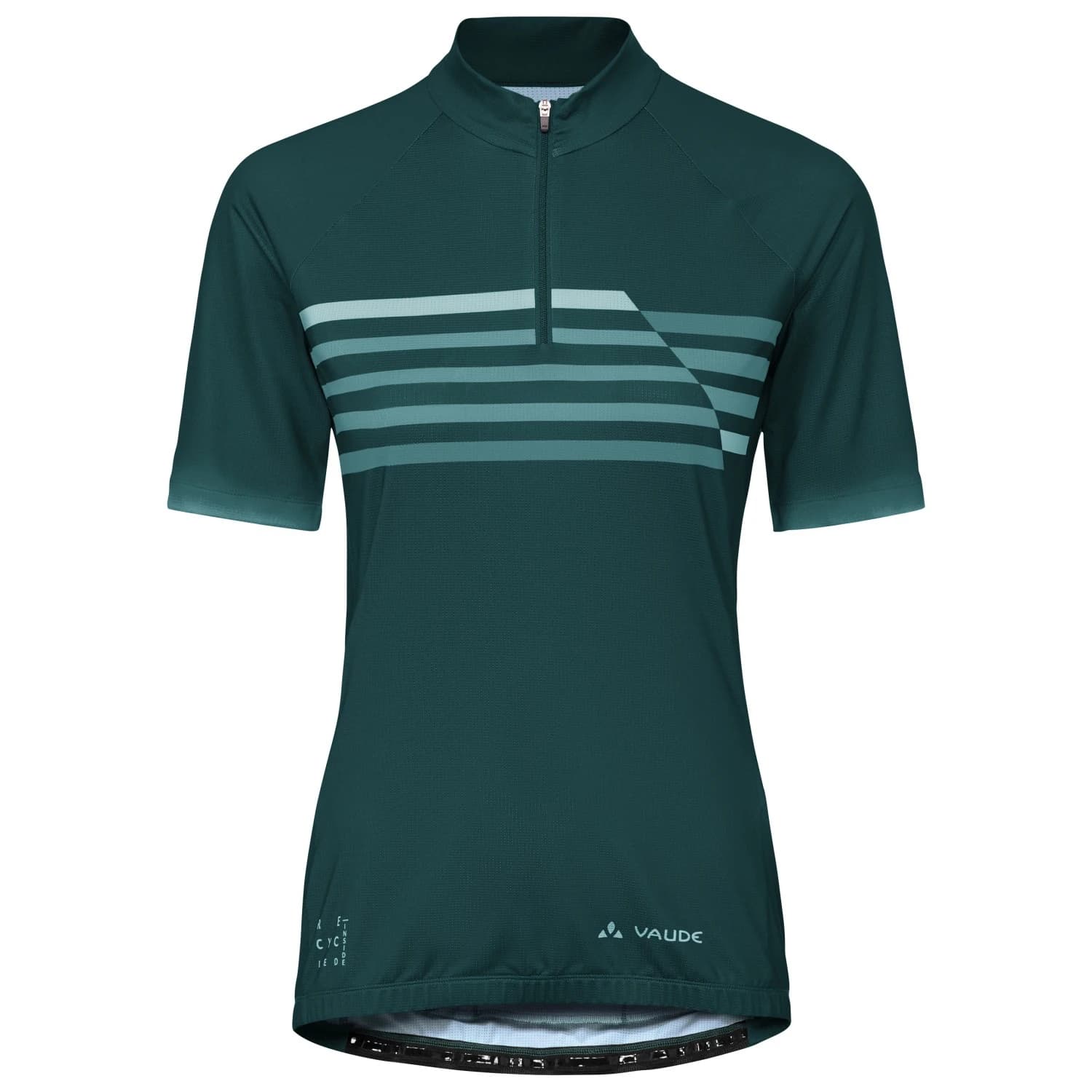Дамска фланелка с къс ръкав за колоездене Vaude Women's Posta Half Zip Tricot II Cycling jersey - Deep Pond