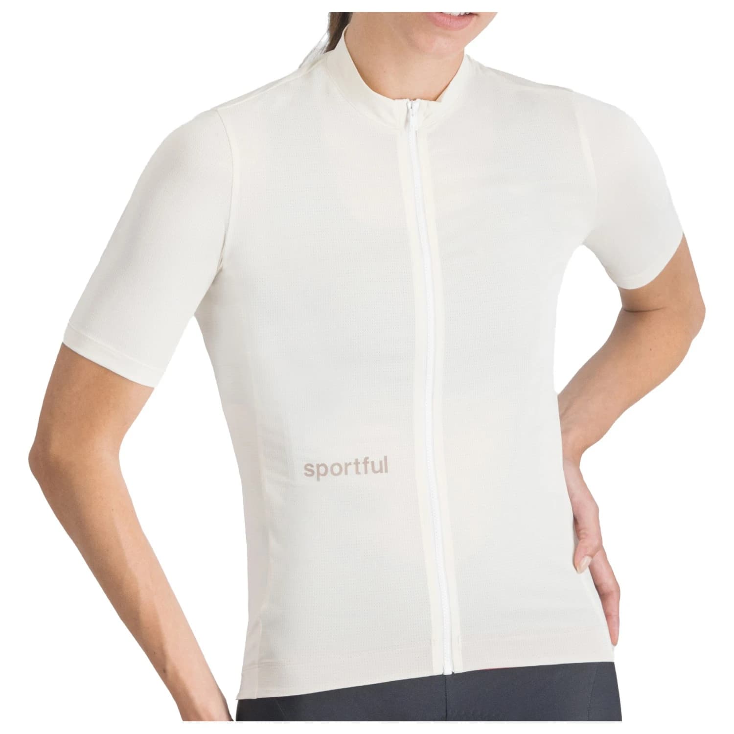 Дамска фланелка с къс ръкав за колоездене Sportful Women's Classic Jersey Cycling jersey - Cream