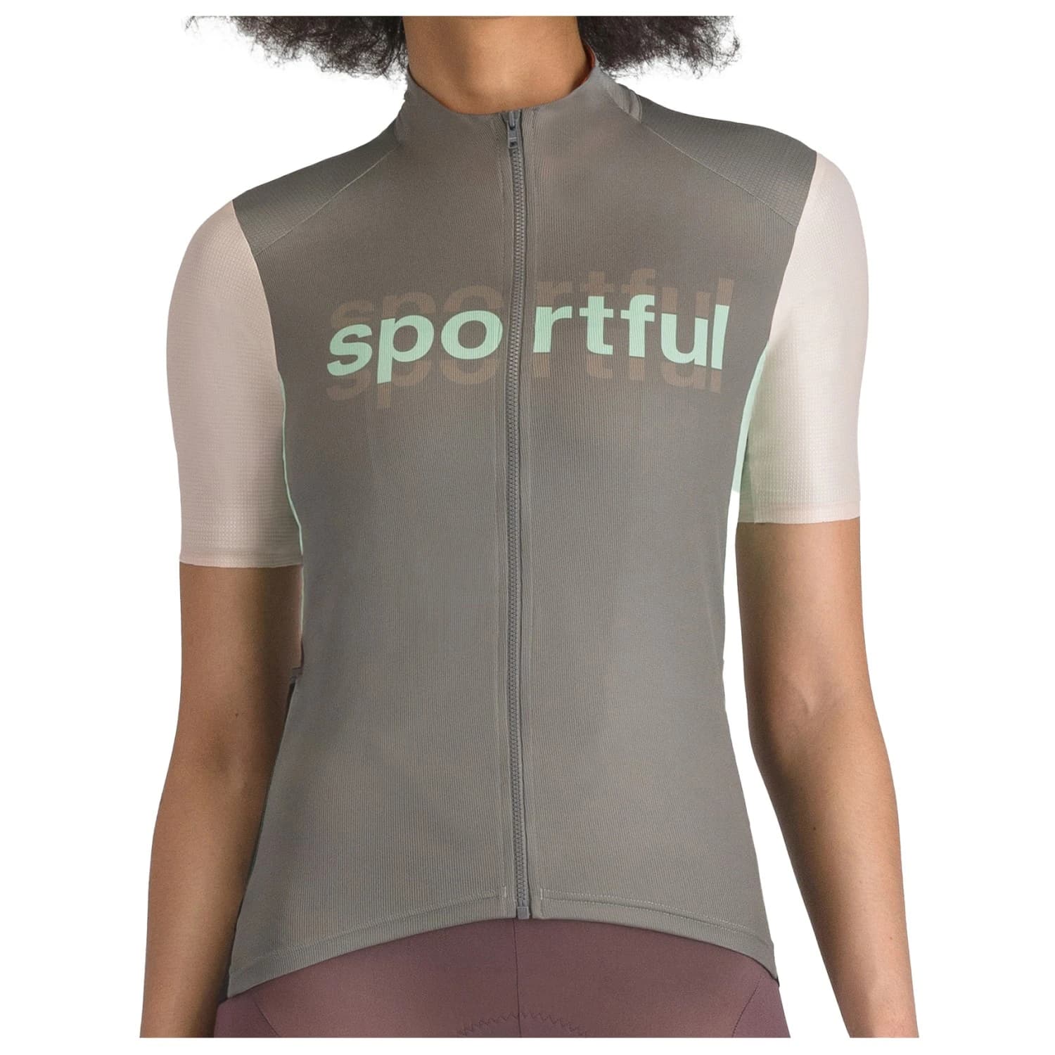 Дамска фланелка с къс ръкав за колоездене Sportful Women's Supergiara Logo Jersey Cycling jersey - Gun Metal / Pink