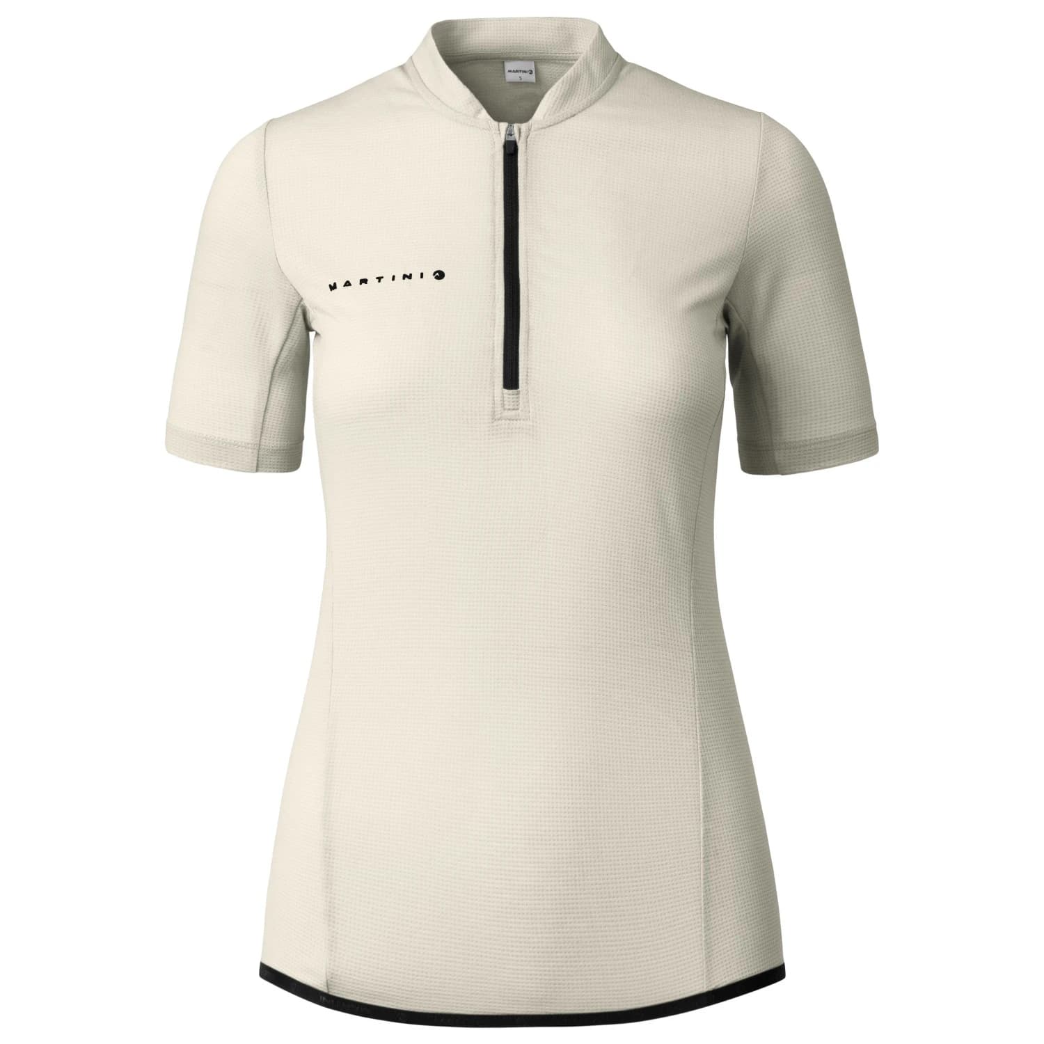 Фланелка с къс ръкав за колоездене Martini Women's Flowtrail Halfzip Shirt Cycling jersey - Off-White / Black