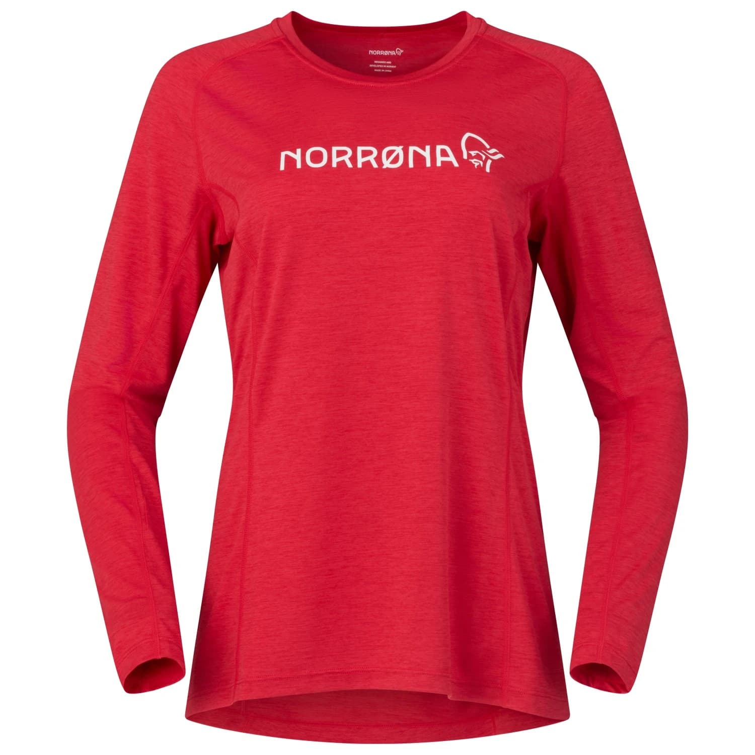 Дамска фланелка с дълъг ръкав за колоездене Norrøna Women's Fjørå Equaliser Lightweight Long Sleeve Cycling jersey - Aura Orange