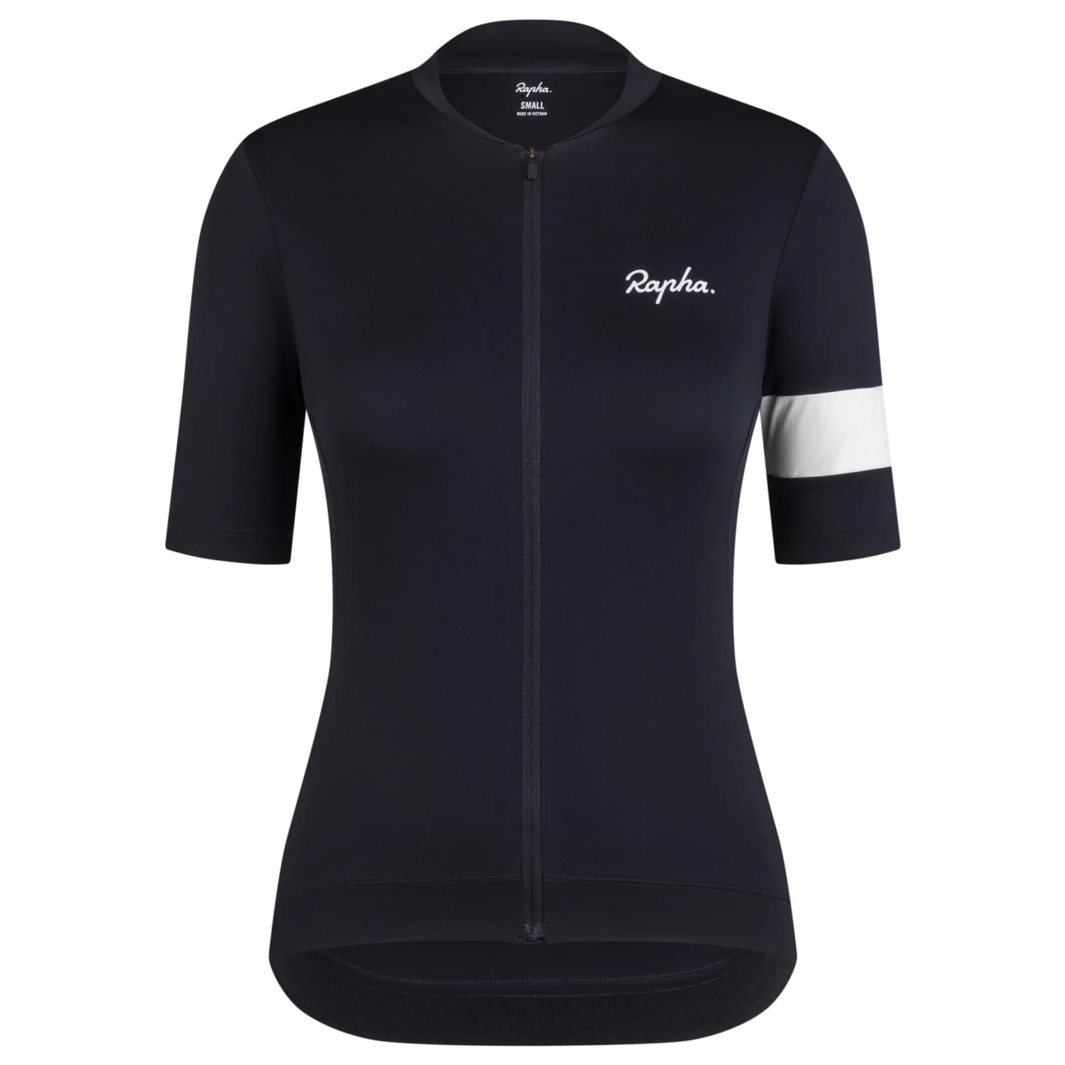Дамска фланелка с къс ръкав за колоездене Rapha Women's Core Jersey Cycling jersey - Black / White