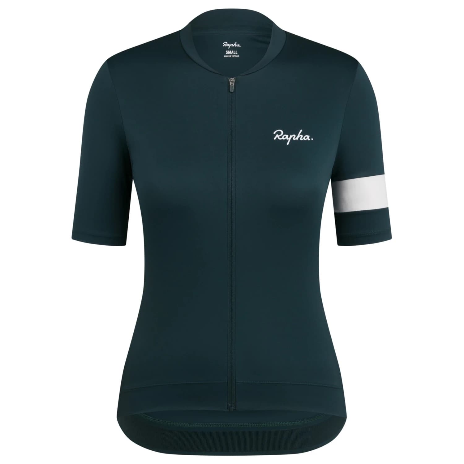 Фланелка с къс ръкав за колоездене Rapha Women's Core Jersey Cycling jersey - Forest Green / White