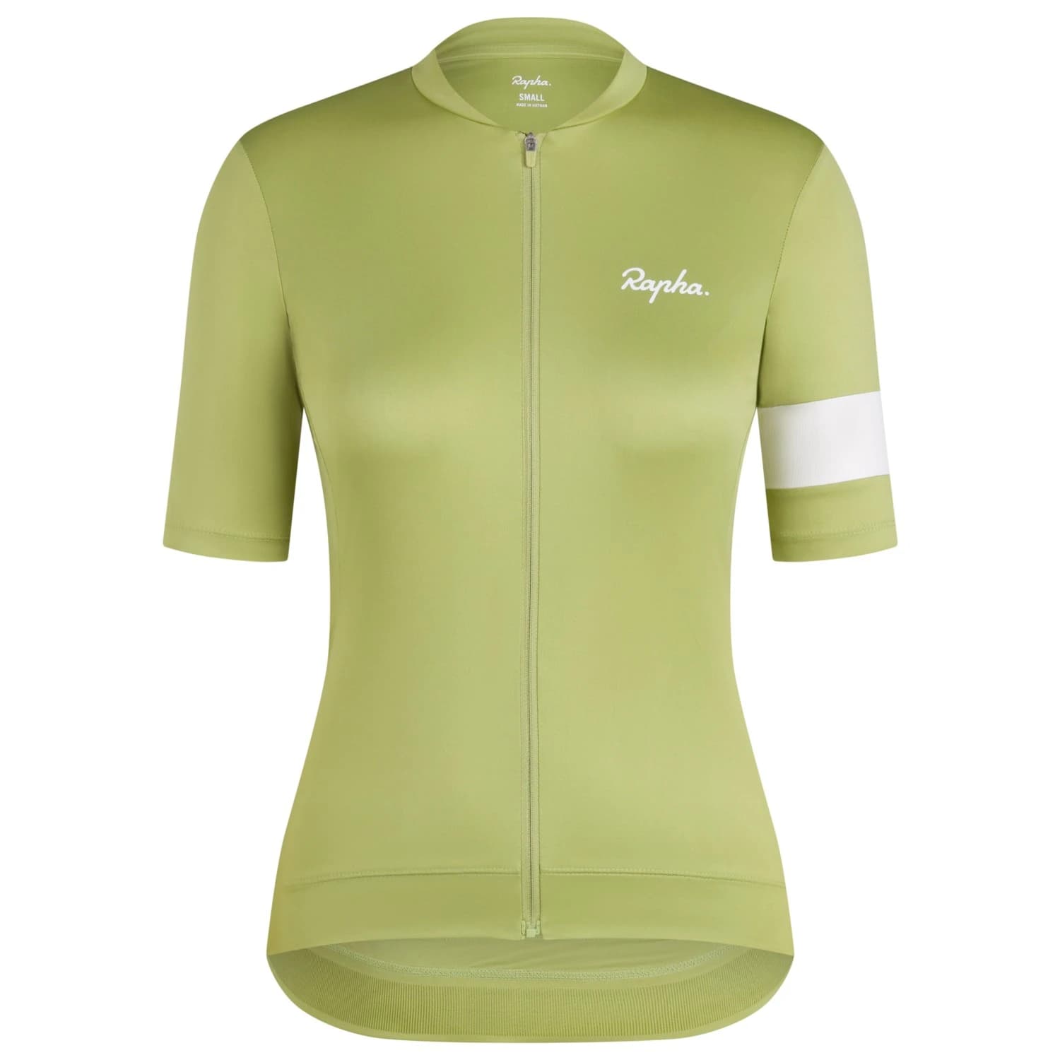 Дамска фланелка с къс ръкав за колоездене Rapha Women's Core Jersey Cycling jersey - Fern / White