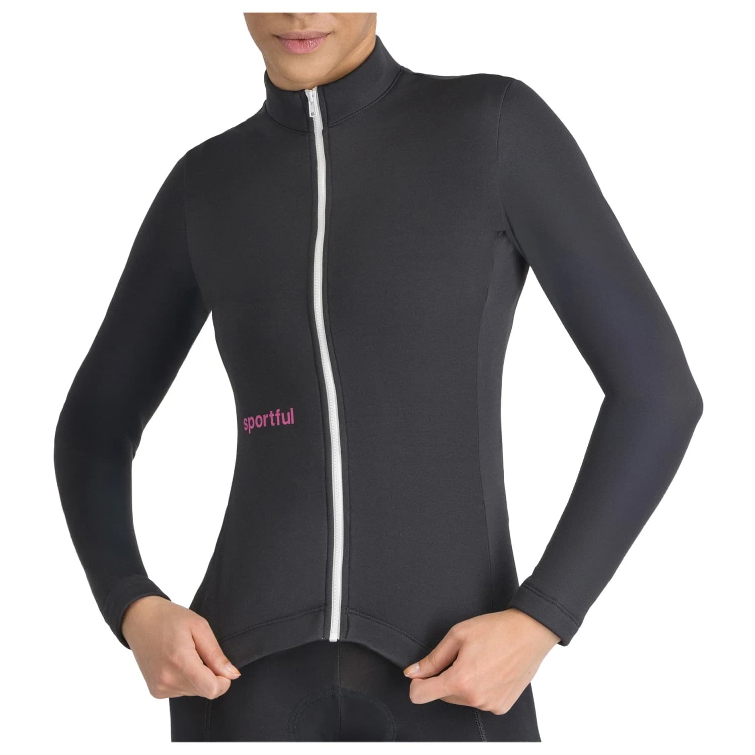Дамска фланелка с дълъг ръкав за колоездене Sportful Women's Classic Thermal Jersey Cycling jersey - Black