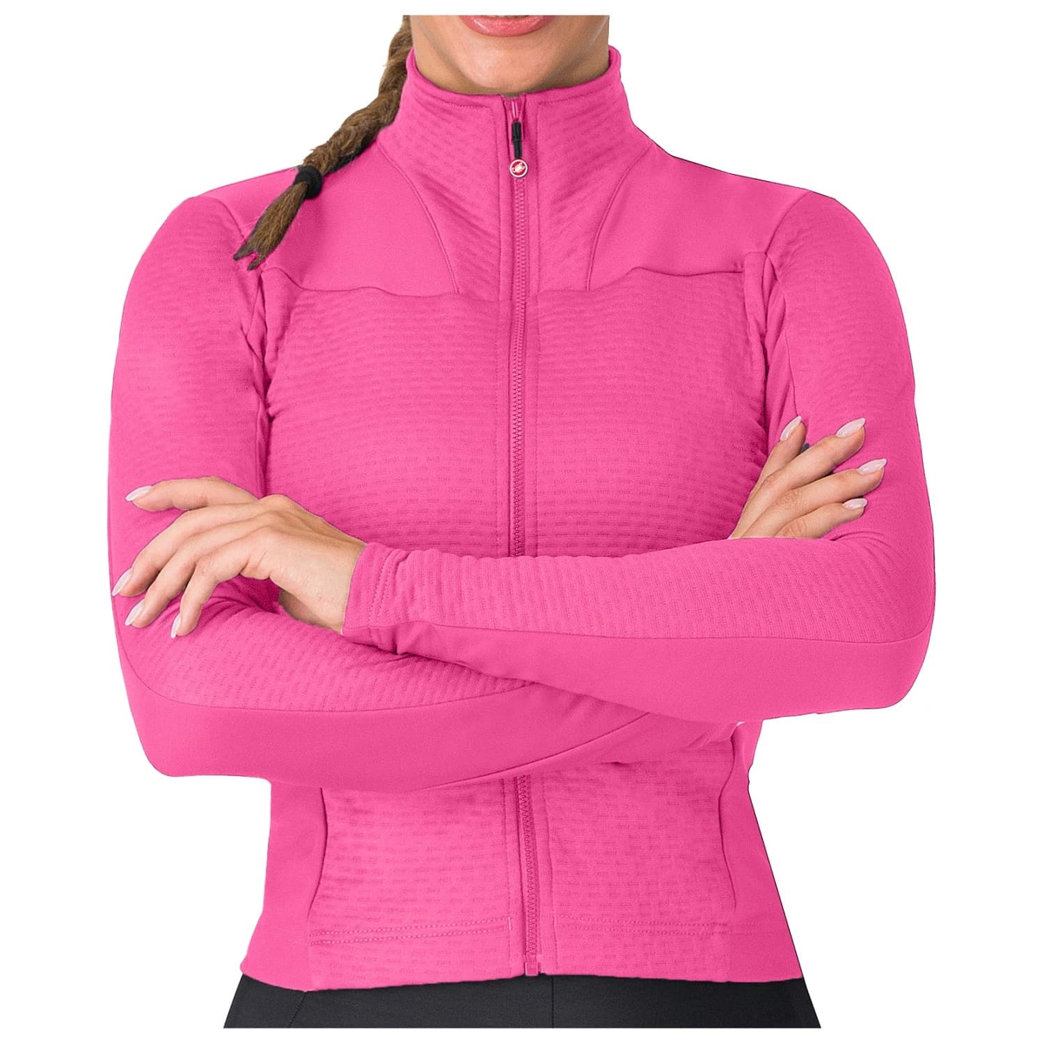 Дамска фланелка с дълъг ръкав за колоездене Castelli Women's Sfida 3 Jersey Cycling jersey - Violet Pink