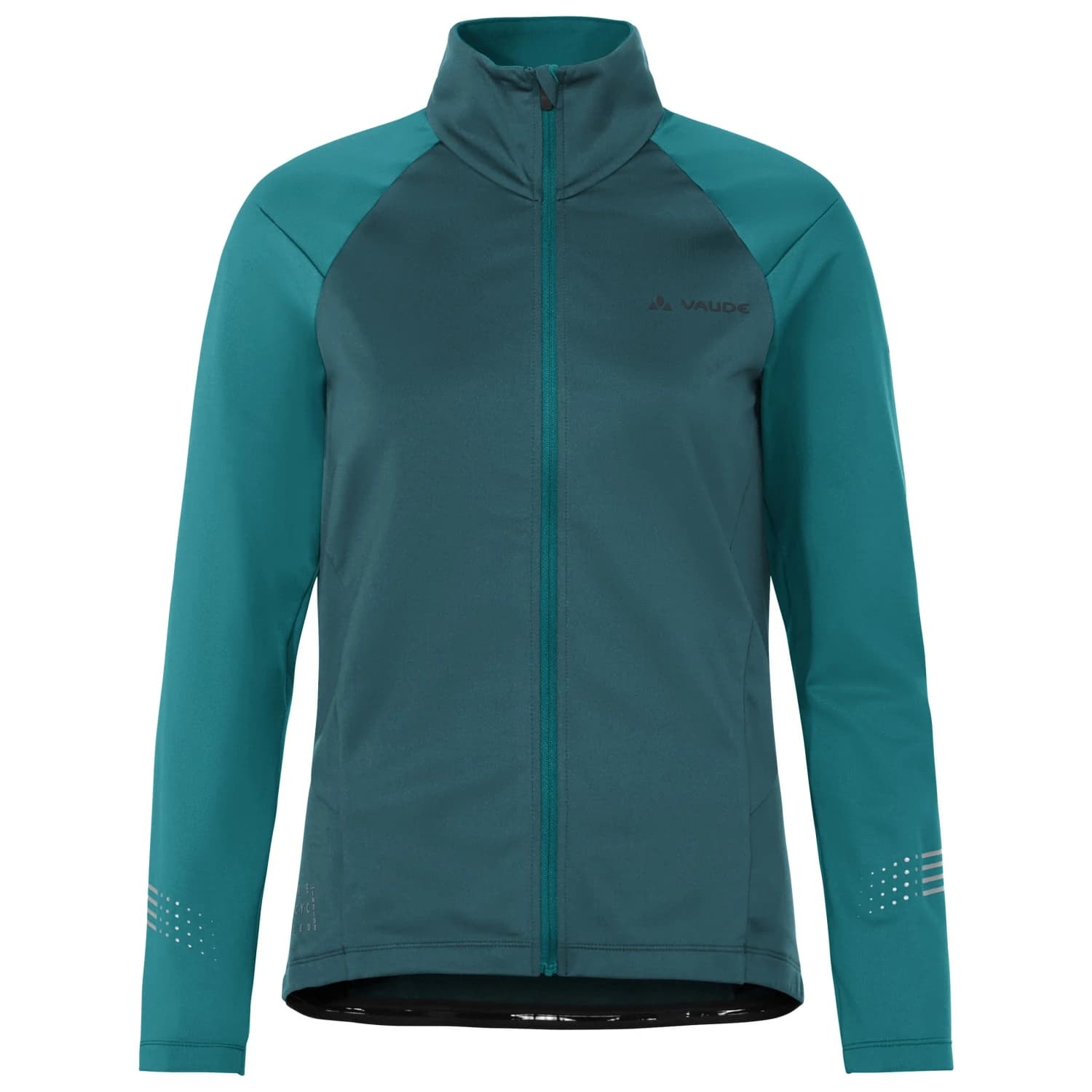 Дамска фланелка с дълъг ръкав за колоездене Vaude Women's Posta L/S Tricot III Cycling jersey - Dark Fjord Green