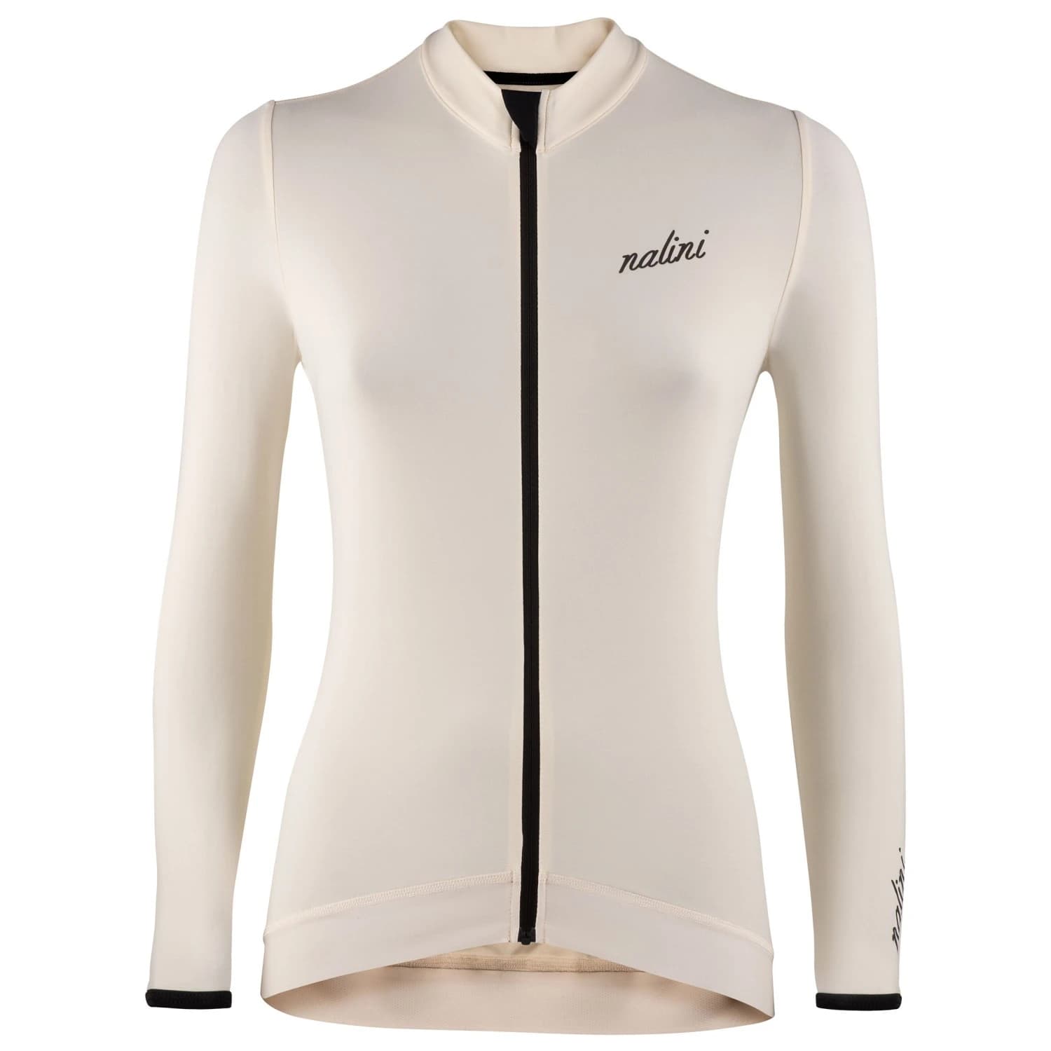 Фланелка с дълъг ръкав за колоездене Nalini Women's New Wrap L/S Jersey Cycling jersey - Off White