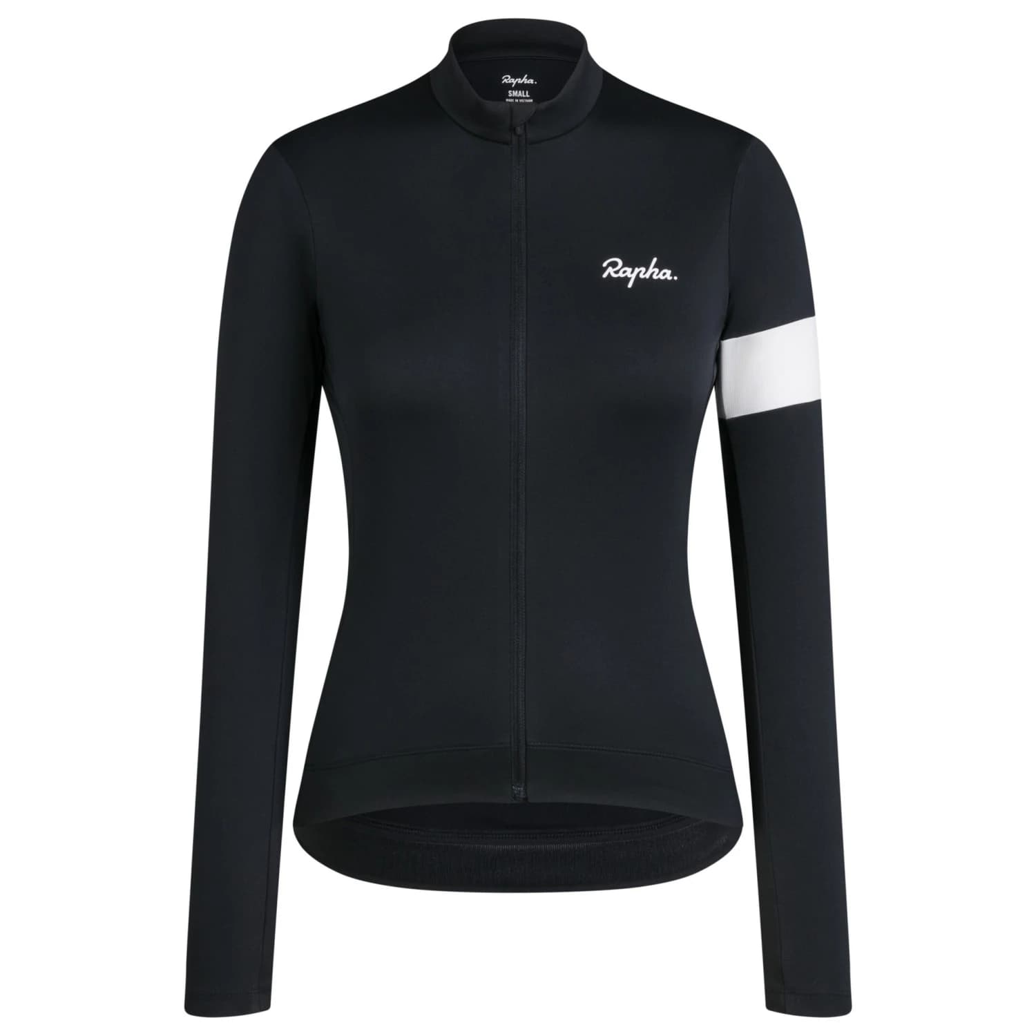 Дамска фланелка с дълъг ръкав за колоездене Rapha Women's Core Thermal Long Sleeve Jersey Cycling jersey - Black / White