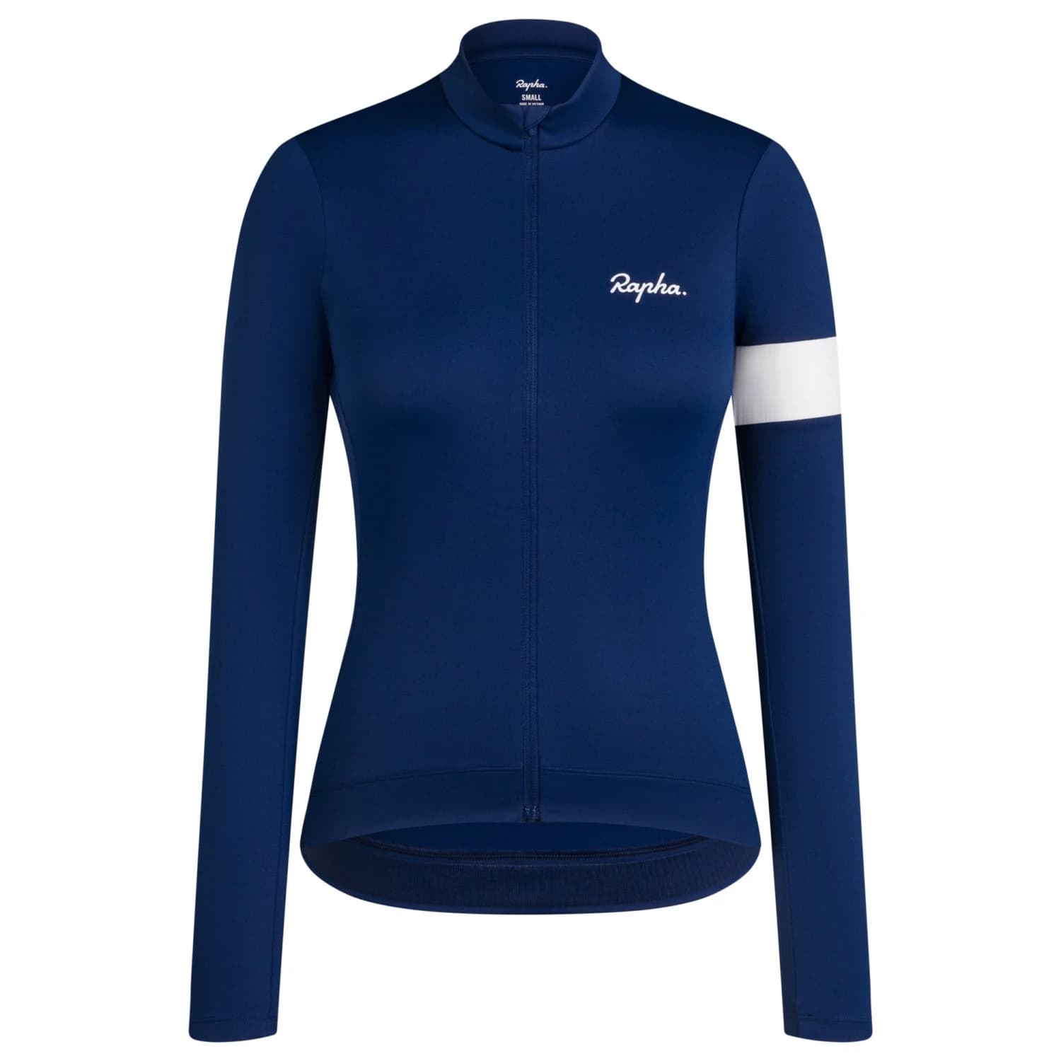 Дамска фланелка с дълъг ръкав за колоездене Rapha Women's Core Thermal Long Sleeve Jersey Cycling jersey - Navy / White