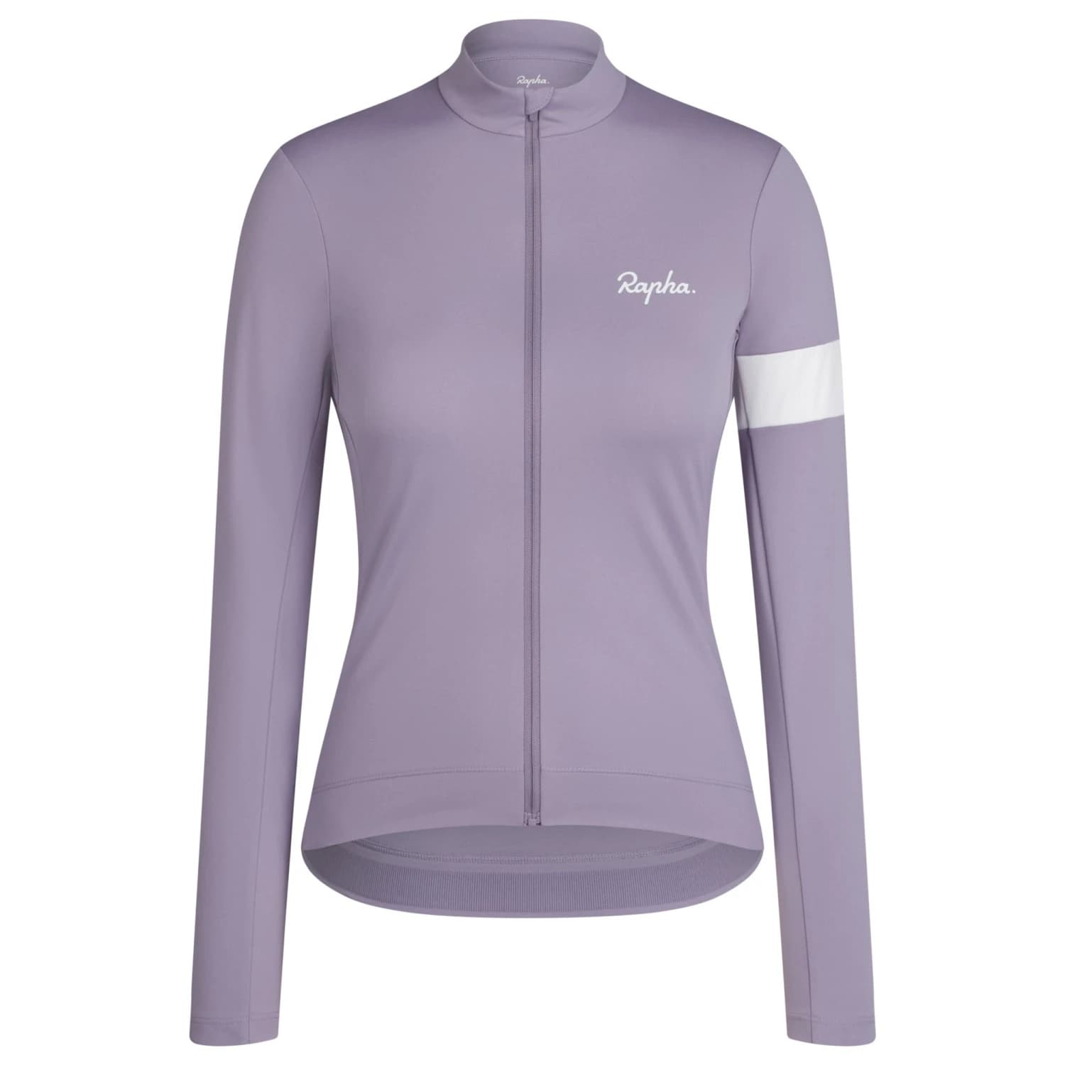 Фланелка с дълъг ръкав за колоездене Rapha Women's Core Thermal Long Sleeve Jersey Cycling jersey - Lilac Grey / White