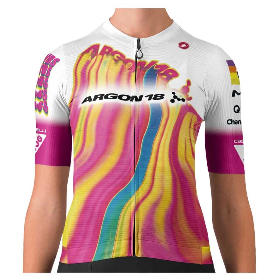 Дамска фланелка с къс ръкав за колоездене Castelli Women's Espresso Jersey Cycling jersey - Danni / Sponsor