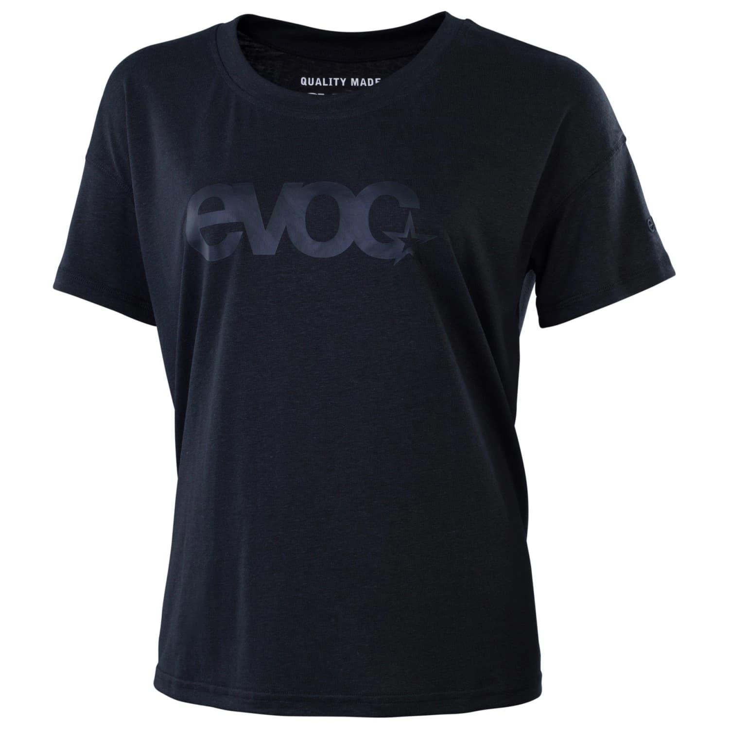 Фланелка с къс ръкав за колоездене Evoc Women's T-Shirt Logo T-shirt - Black