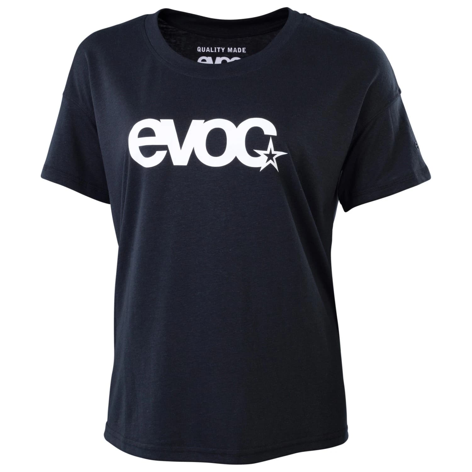 Дамска фланелка с къс ръкав за колоездене Evoc Women's T-Shirt Logo T-shirt - Black / White