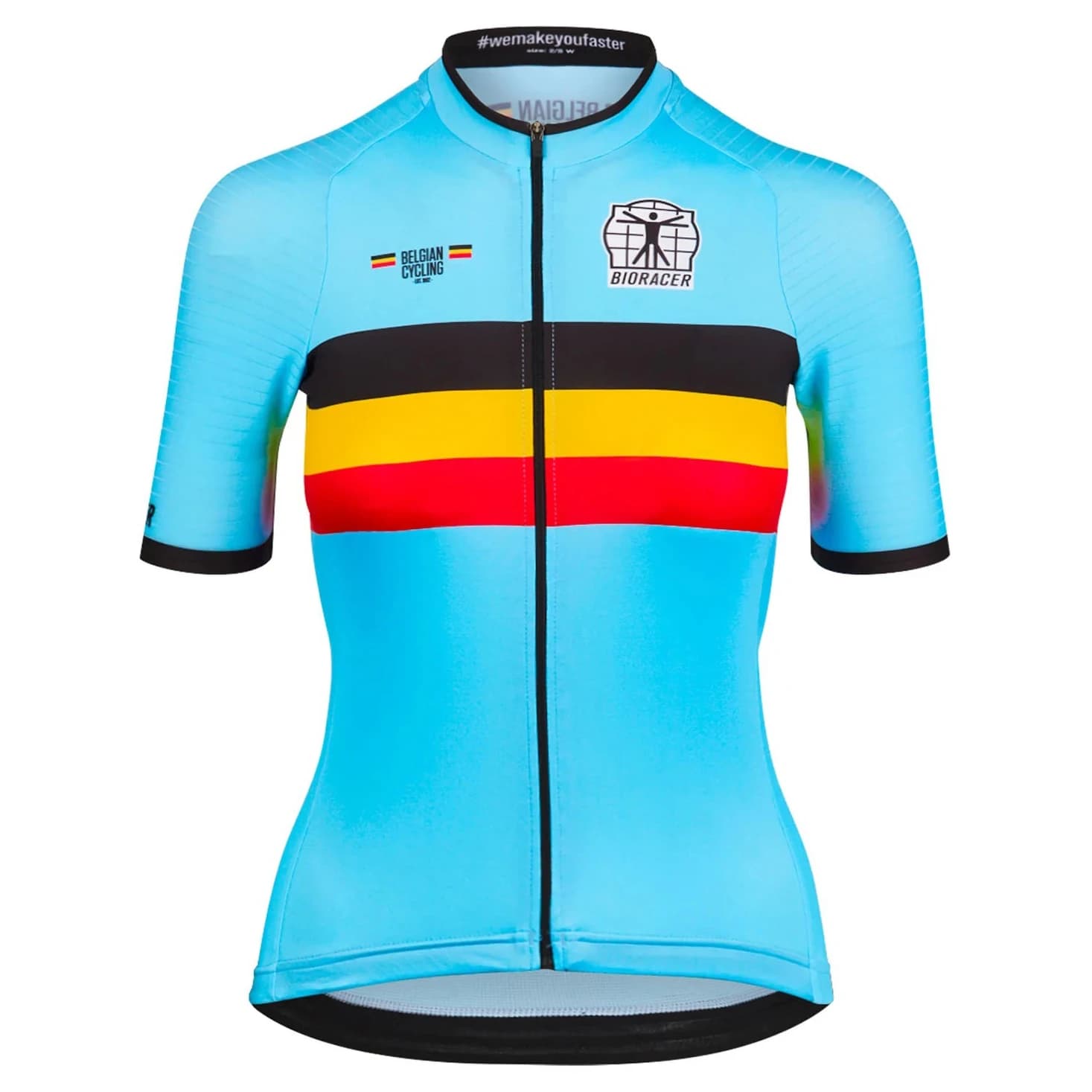 Дамска фланелка с къс ръкав за колоездене Bioracer Women's Belgium Icon Classic Jersey Cycling jersey - Belgium