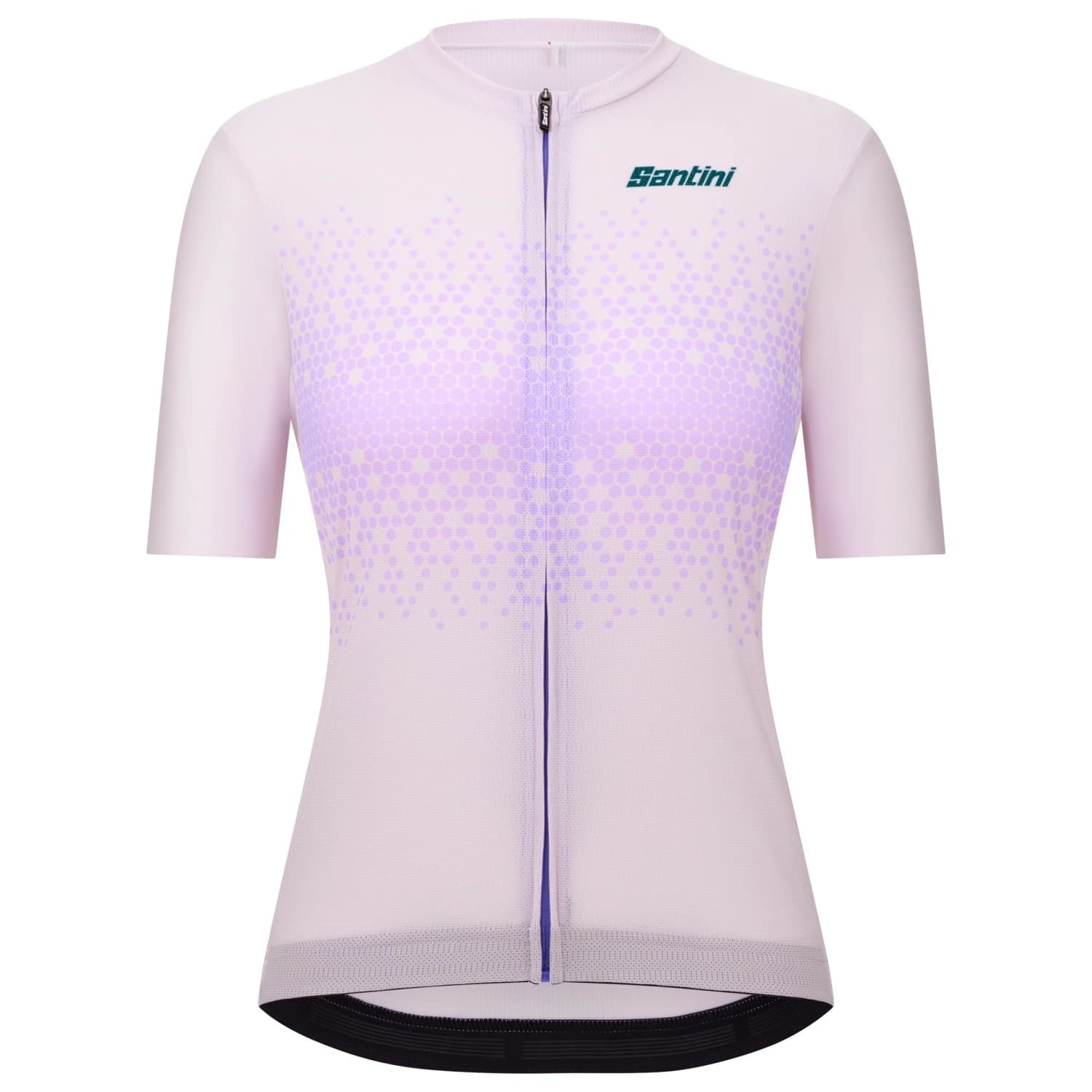 Дамска фланелка с къс ръкав за колоездене Santini Women's Moon S/S Jersey Cycling jersey - Lilla