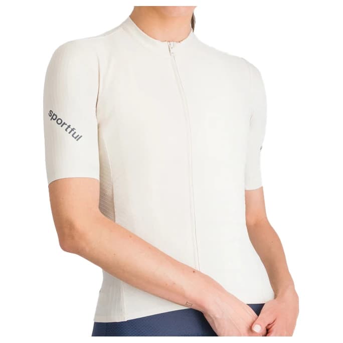 Дамска фланелка с къс ръкав за колоездене Sportful Women's Hyperepic Jersey Cycling jersey - Cream