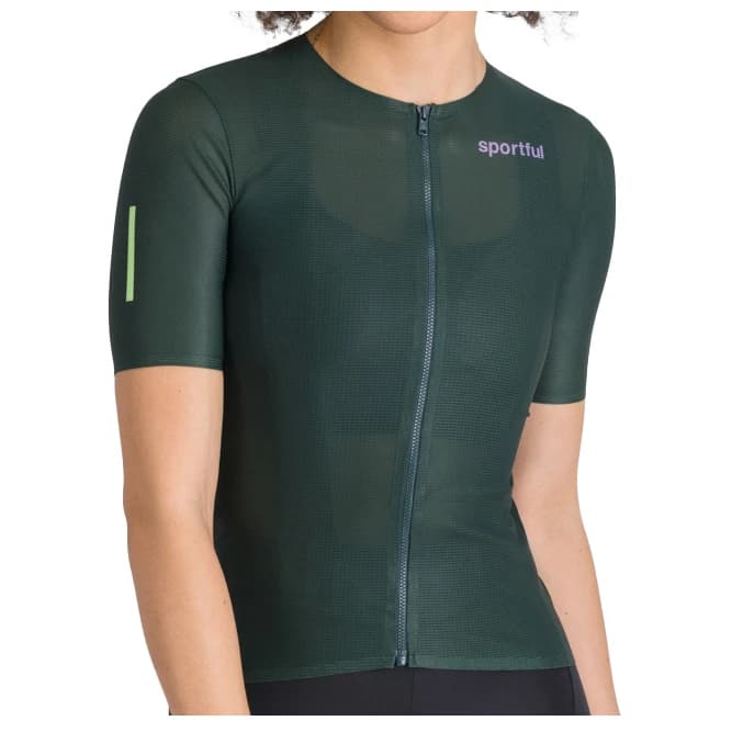 Дамска фланелка с къс ръкав за колоездене Sportful Women's Light 2 Jersey Cycling jersey - Oblivion Green