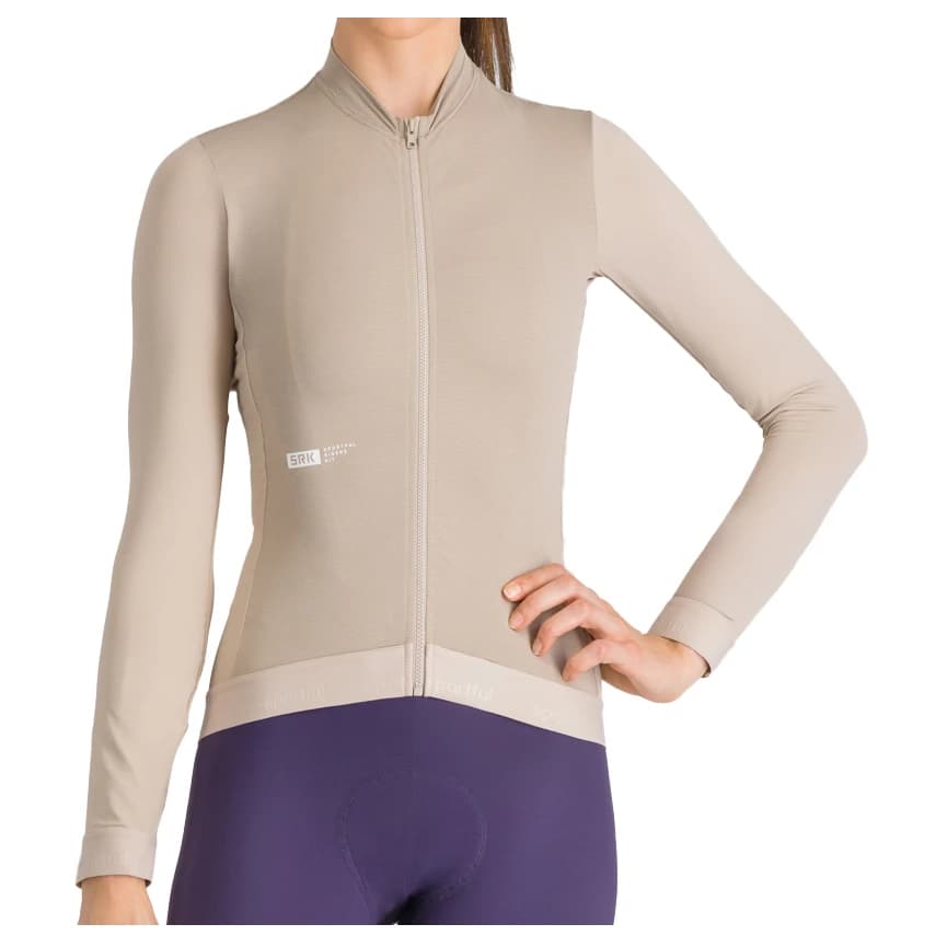 Дамска фланелка с къс ръкав за колоездене Sportful Women's SRK Jersey L/S Cycling jersey - Sand