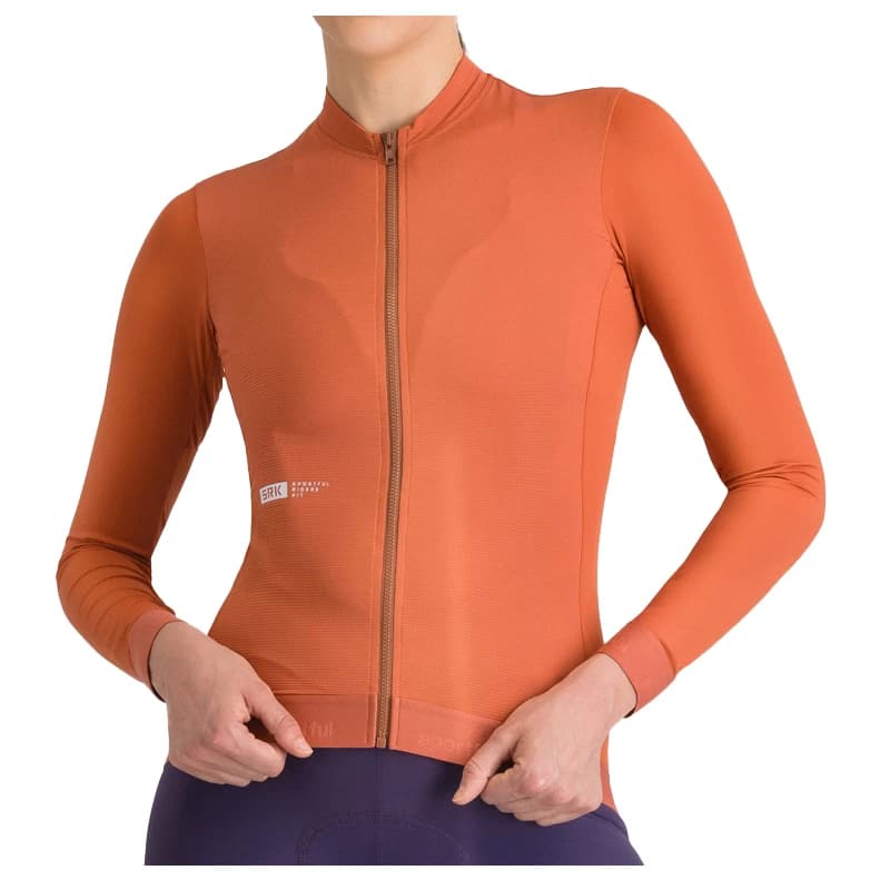 Дамска фланелка с къс ръкав за колоездене Sportful Women's SRK Jersey L/S Cycling jersey - Sienna Glow