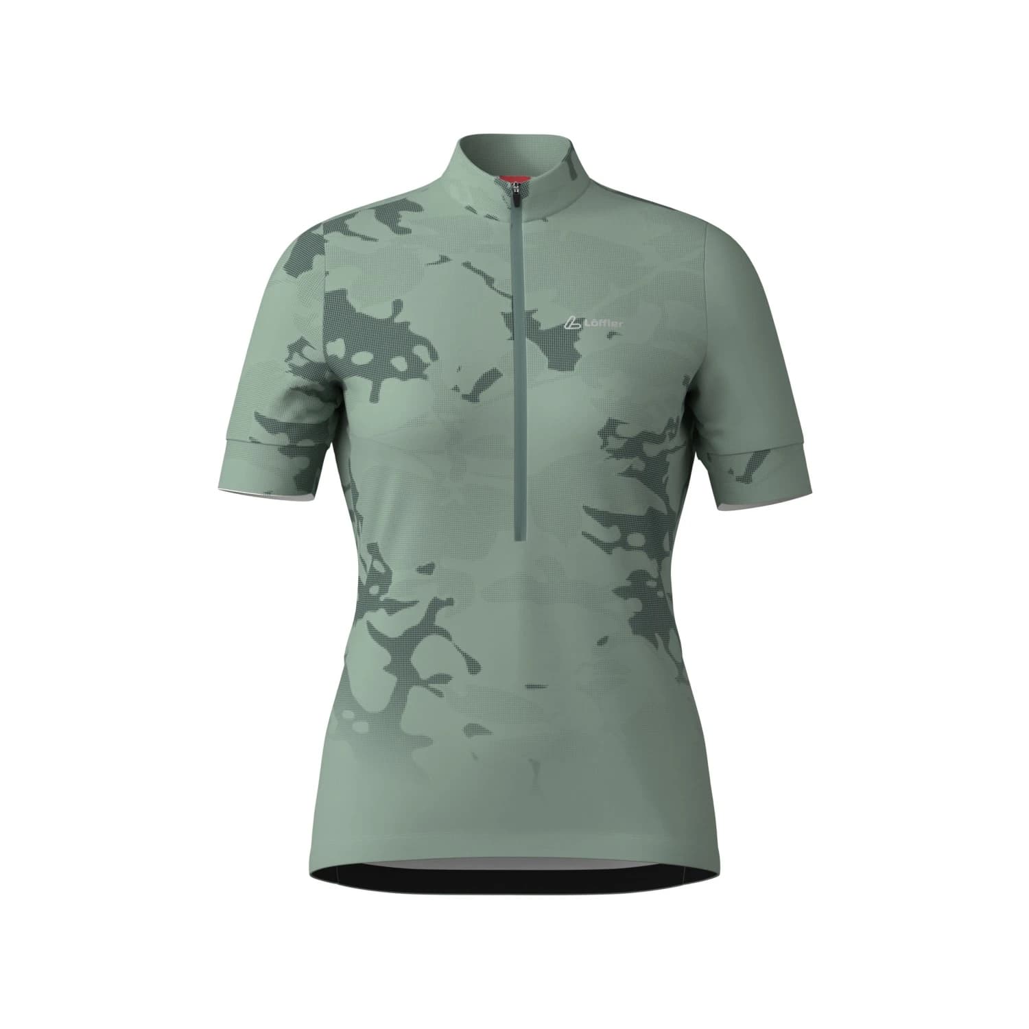 Дамска фланелка с къс ръкав за колоездене Löffler Women's Bike Jersey Half-Zip Mysteria Mid Cycling jersey - Cottage
