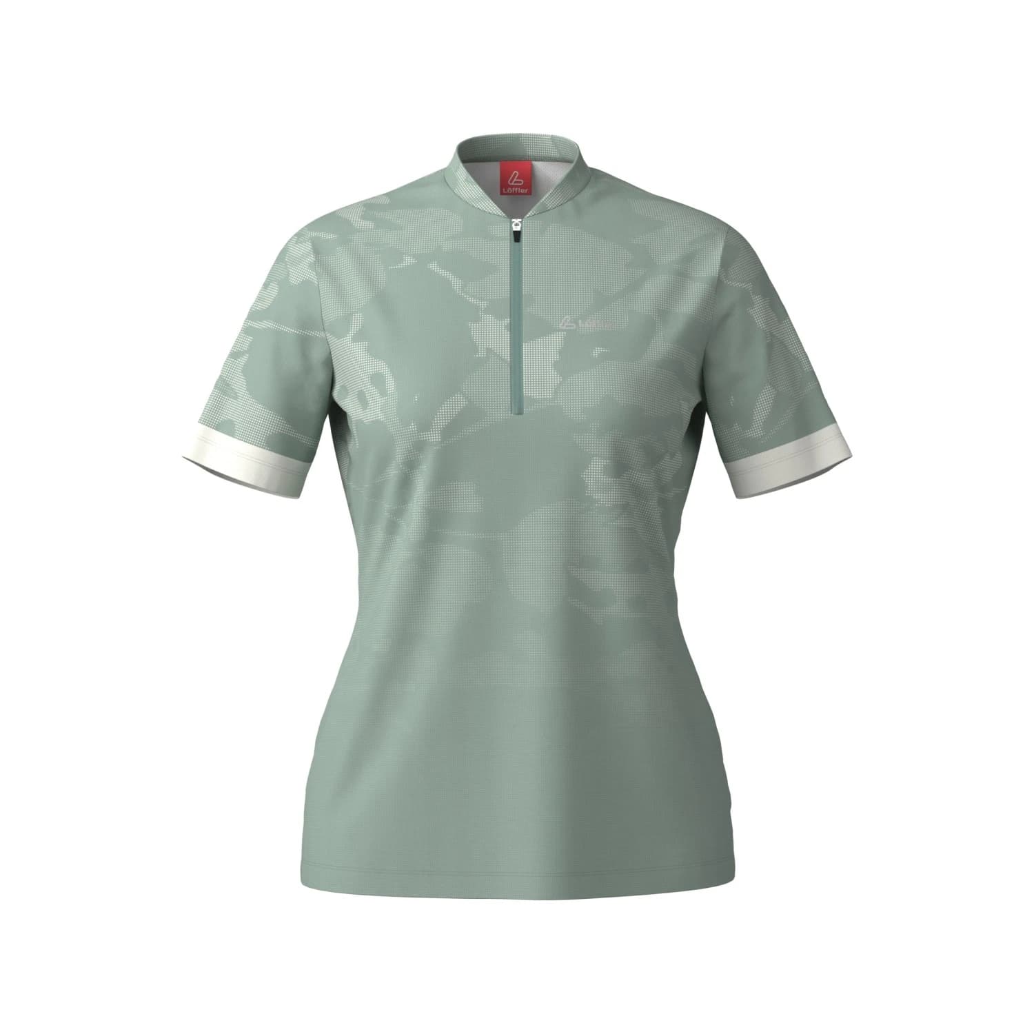 Дамска фланелка с къс ръкав за колоездене Löffler Women's Bike Shirt Half-Zip Illusion Cycling jersey - Cottage