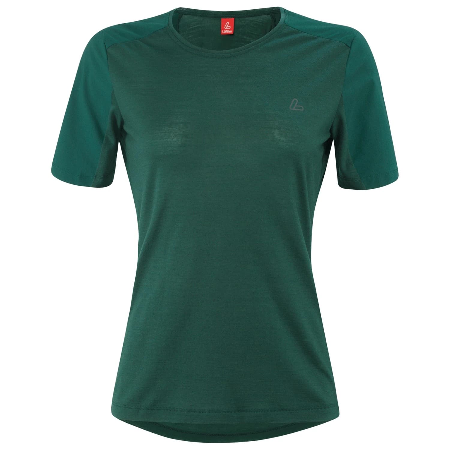 Дамска фланелка с къс ръкав за колоездене Löffler Women's Bike T-Shirt Skys Merino Cycling jersey - Forest