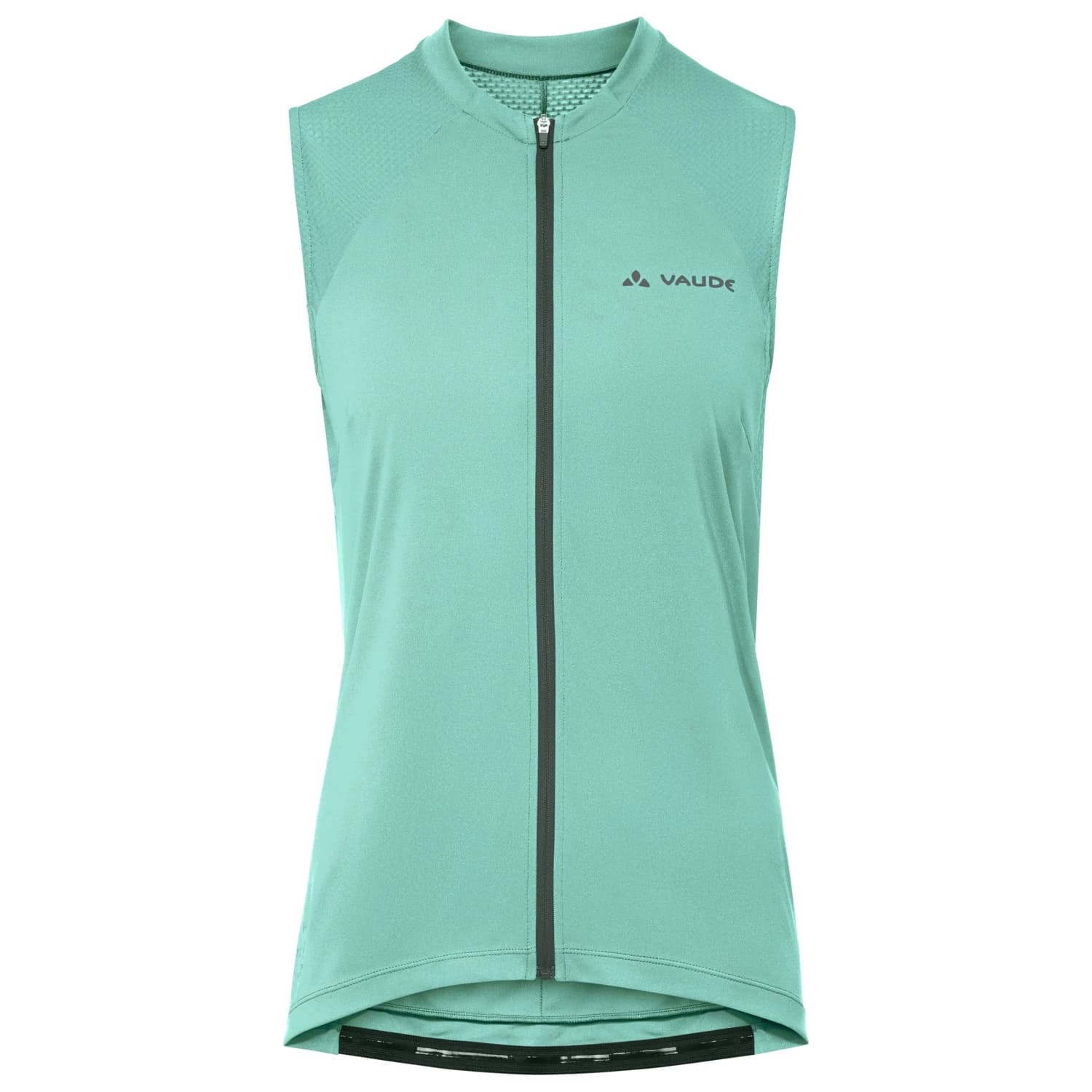 Дамска фланелка с къс ръкав за колоездене Vaude Women's Matera Full Zip Tricot Slim Cycling jersey - Sage