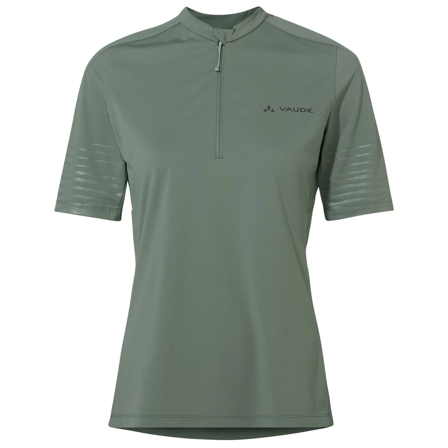 Дамска фланелка с къс ръкав за колоездене Vaude Women's Qimsa Pro Half Zip Shirt Cycling jersey - Agave