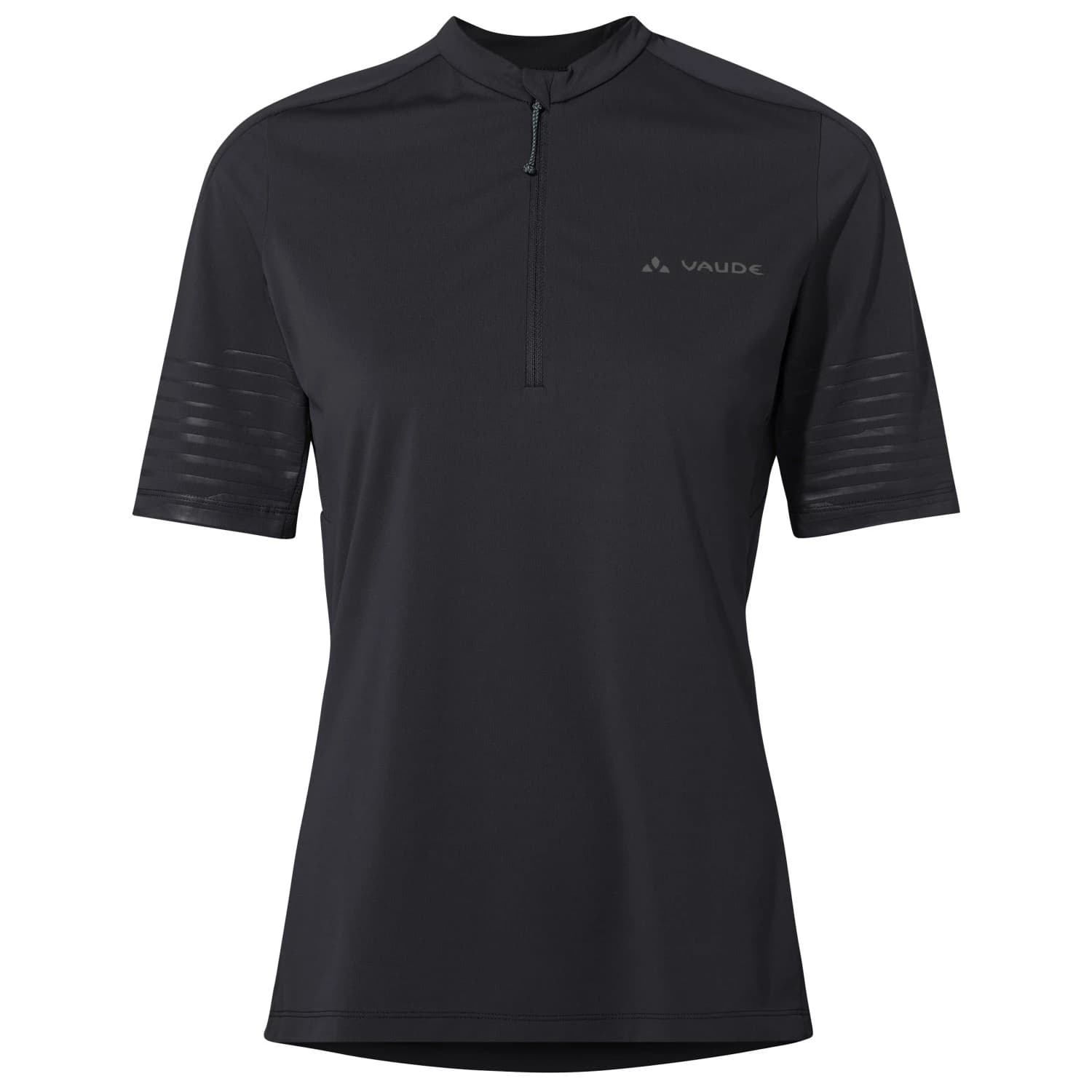 Дамска фланелка с къс ръкав за колоездене Vaude Women's Qimsa Pro Half Zip Shirt Cycling jersey - Black