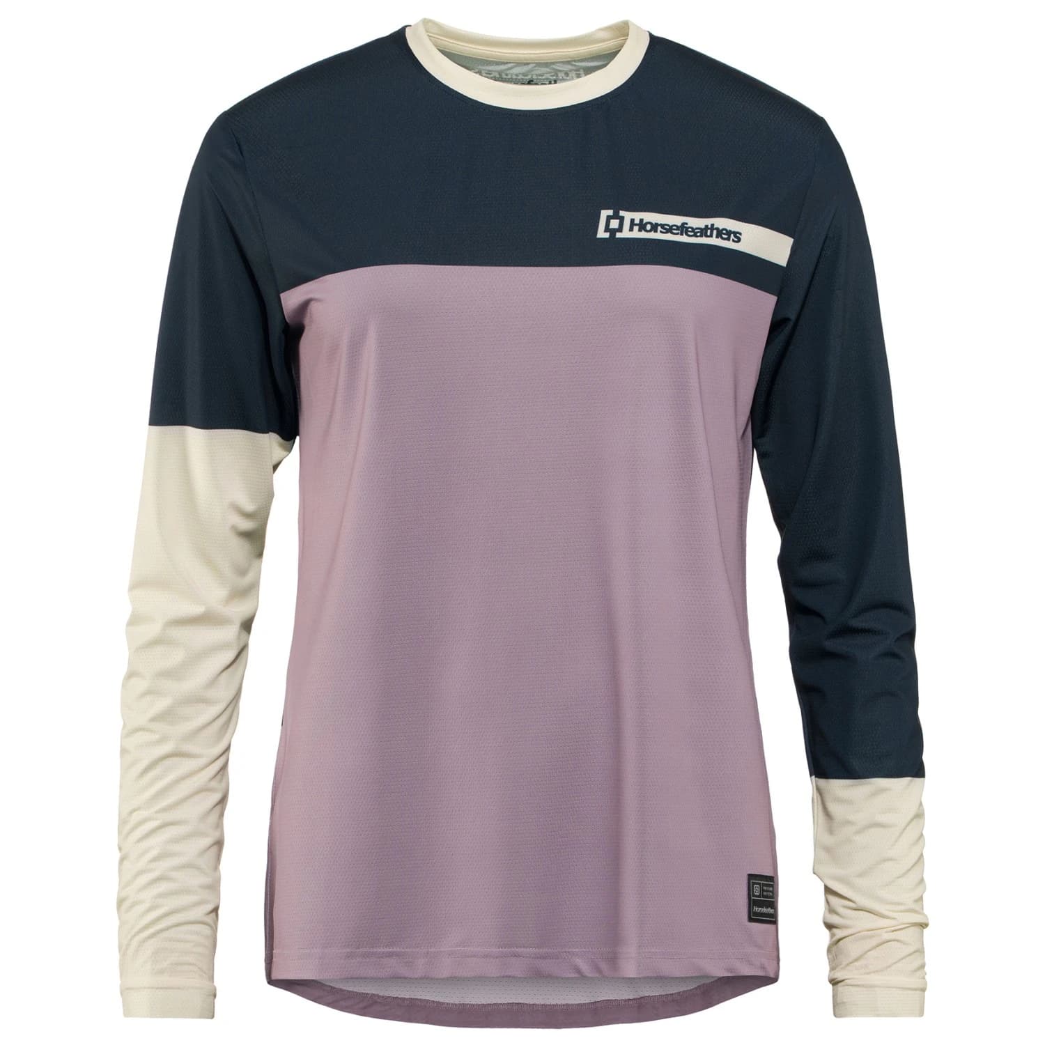 Дамска фланелка с дълъг ръкав за колоездене Horsefeathers Women's Quantum L/S Bike Jersey Cycling jersey - Indigo / Iris
