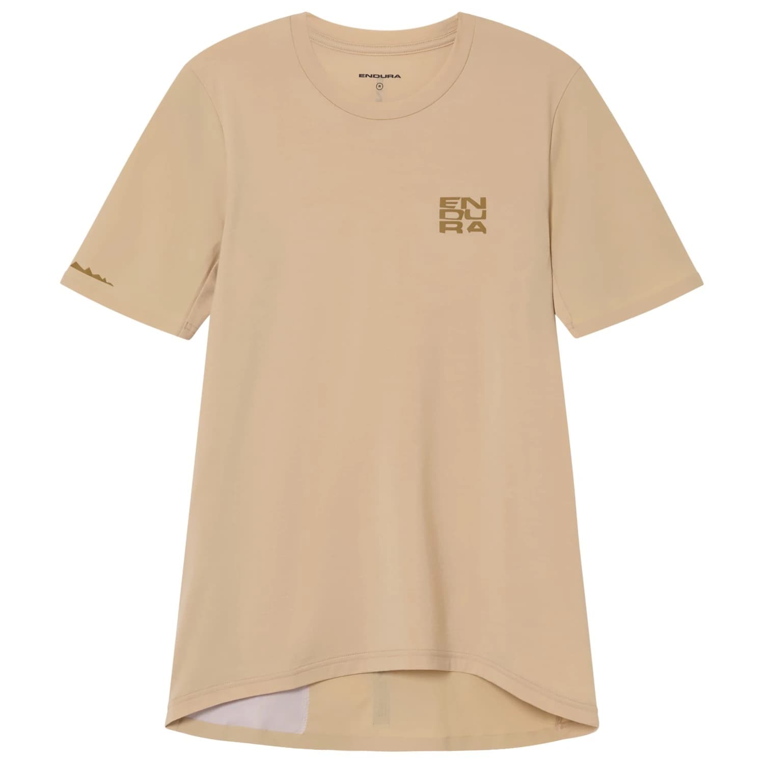 Дамска фланелка с къс ръкав за колоездене Endura Women's AllTrack Ride S/S Tech Tee Cycling jersey - Sand