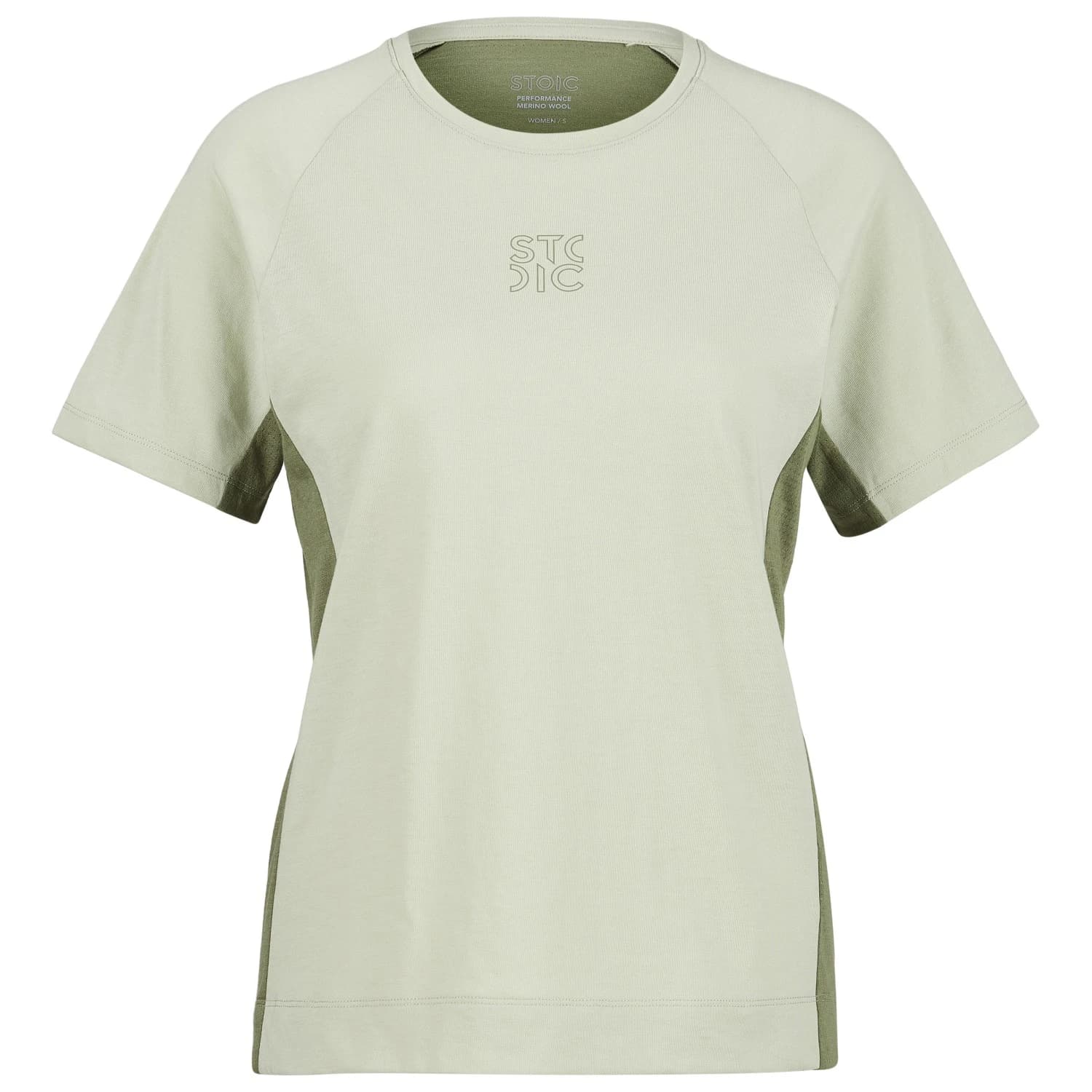 Дамска фланелка с къс ръкав за колоездене Stoic Women's PerformanceMerino LofsdalenSt. MTB S/S Cycling jersey - Light Agave Green / Moss Green