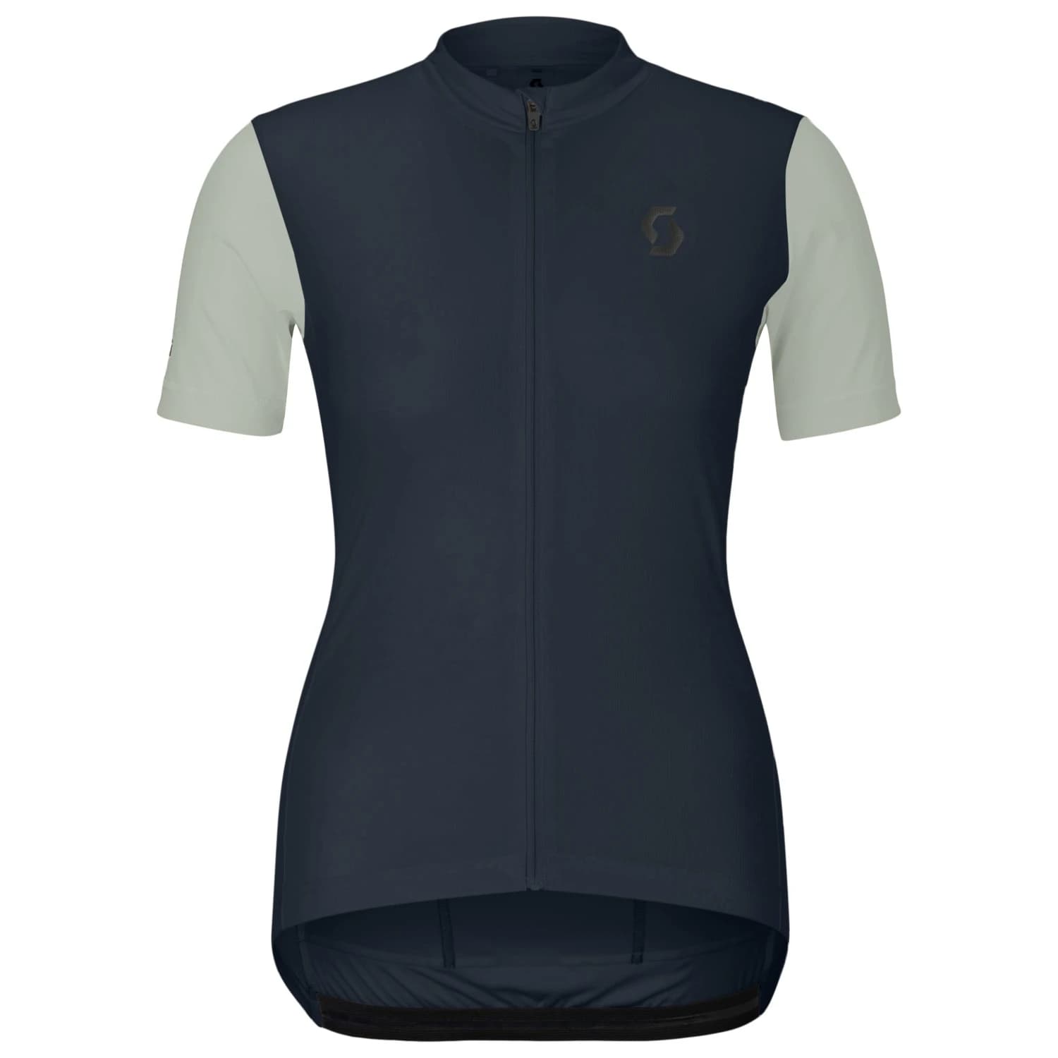 Дамска фланелка с къс ръкав за колоездене Scott Women's Jersey Endurance S/S Cycling jersey - Dark Blue / Spray Grey