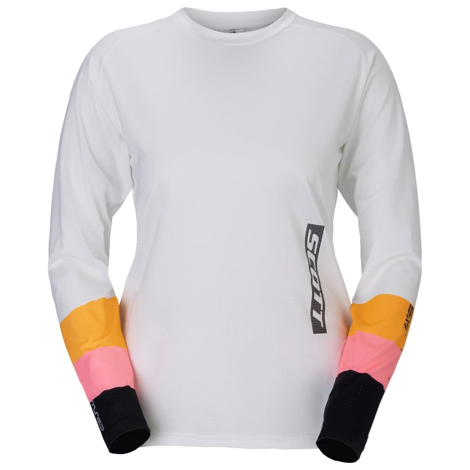 Дамска фланелка с дълъг ръкав за колоездене Scott Women's Tee Tuned L/S Cycling jersey - White