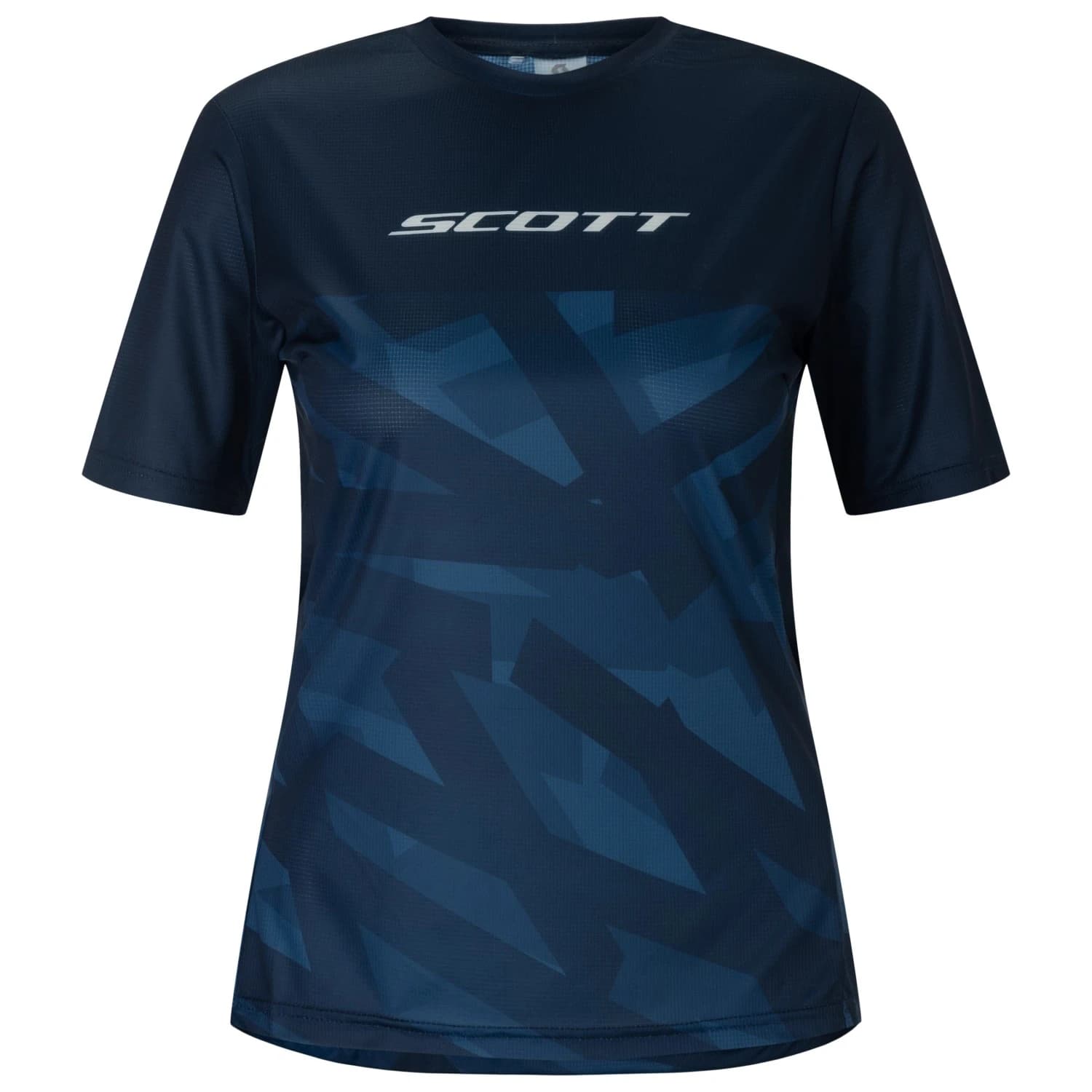 Дамска фланелка с къс ръкав за колоездене Scott Women's Tee Vertic Lt S/S Cycling jersey - Dark Blue