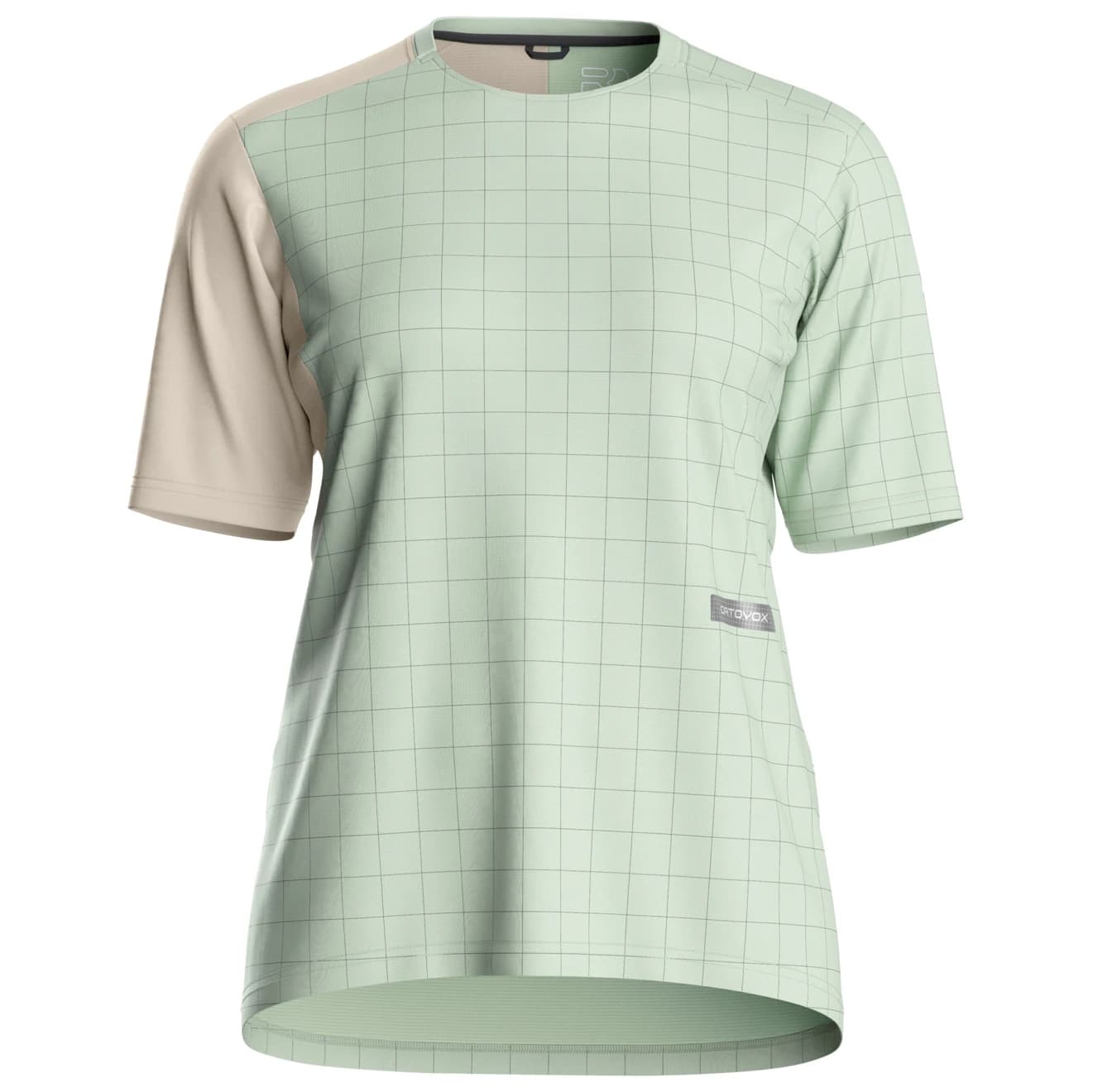 Дамска фланелка с къс ръкав за колоездене Ortovox Women's Sequence Trail Jersey T-Shirt Cycling jersey - Green Acid