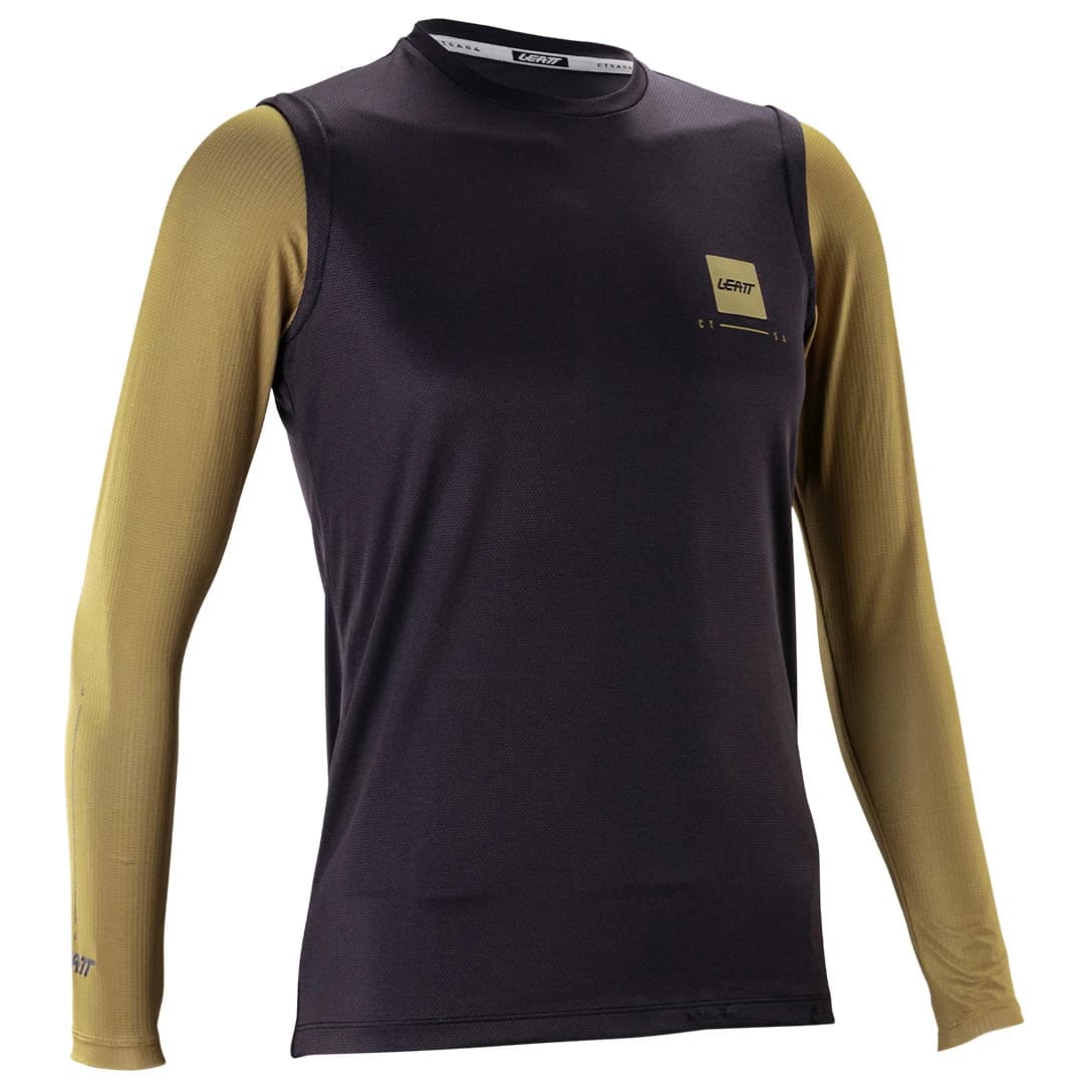Дамска фланелка с дълъг ръкав за колоездене Leatt Women's MTB Gravity 2.0 L/S Jersey Cycling jersey - Ghost Black