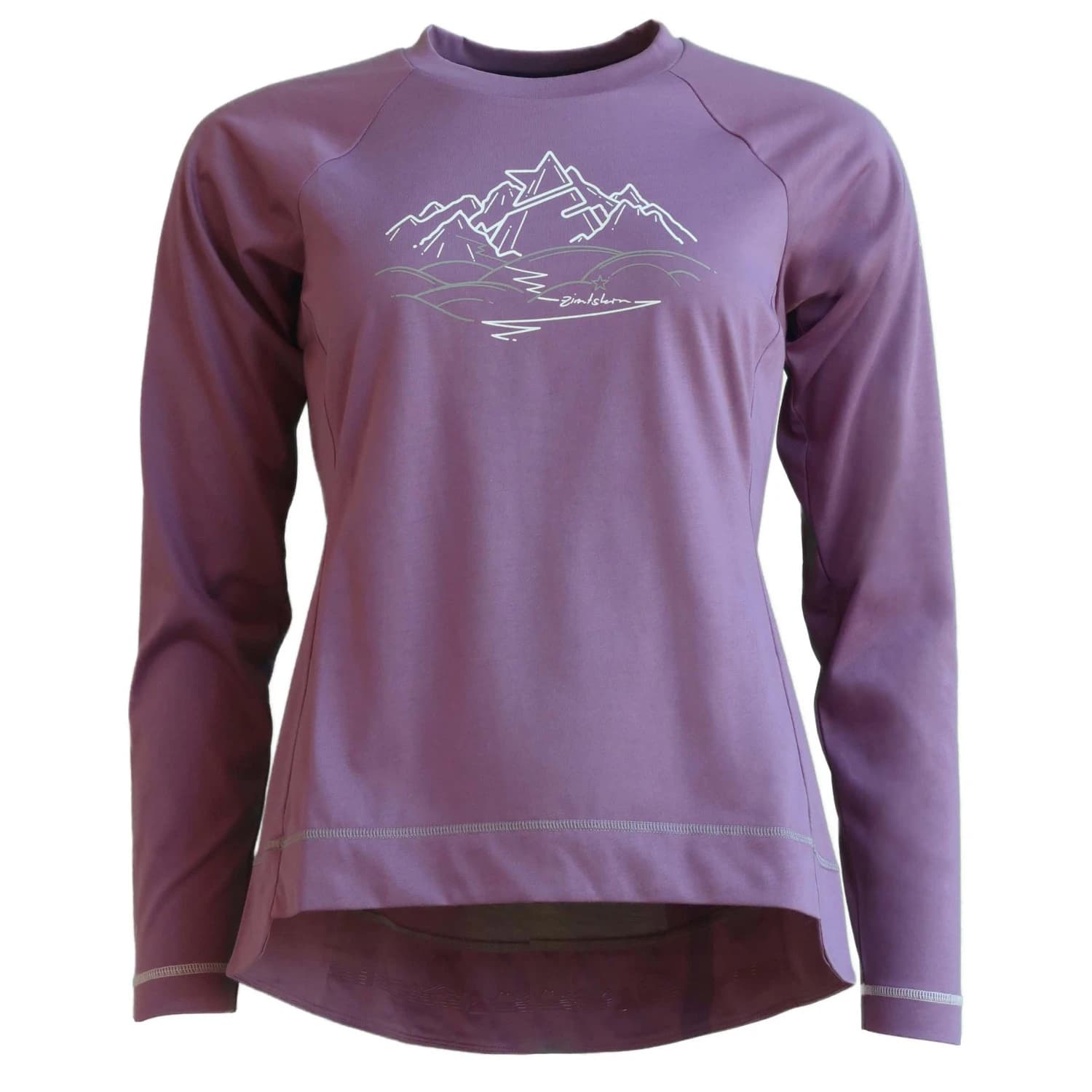 Дамска фланелка с дълъг ръкав за колоездене Zimtstern Women's PureFlowz Eco Shirt L/S Cycling jersey - Berry