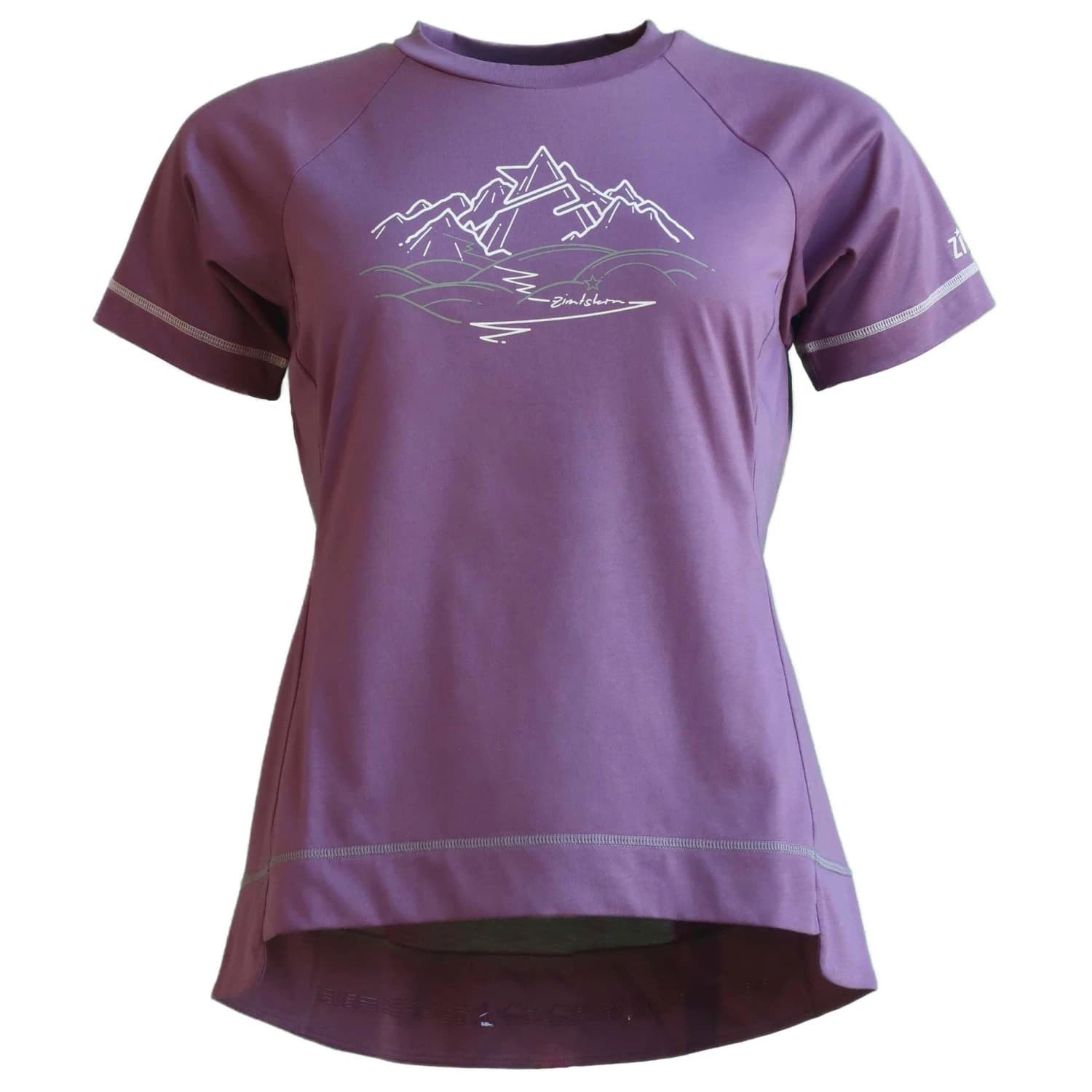 Дамска фланелка с къс ръкав за колоездене Zimtstern Women's PureFlowz Eco Shirt S/S Cycling jersey - Berry