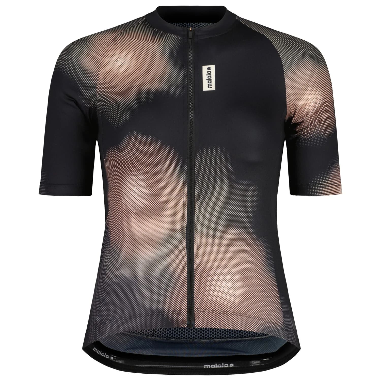 Дамска фланелка с къс ръкав за колоездене Maloja Women's SchneckM. Cycling jersey - Deep Black Bloom