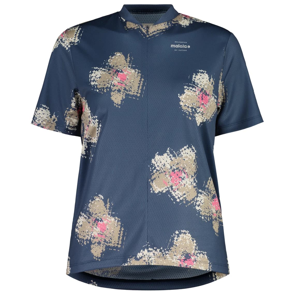 Дамска фланелка с къс ръкав за колоездене Maloja Women's SundaM. Allmountain 1/2 Cycling jersey - Dusty Blue Joy