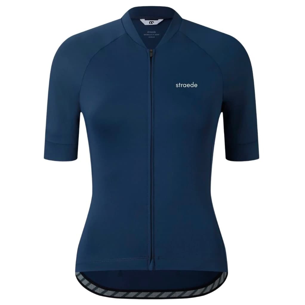 Дамска фланелка с къс ръкав за колоездене straede Women's Kaern Jersey Cycling jersey - Deep Blue