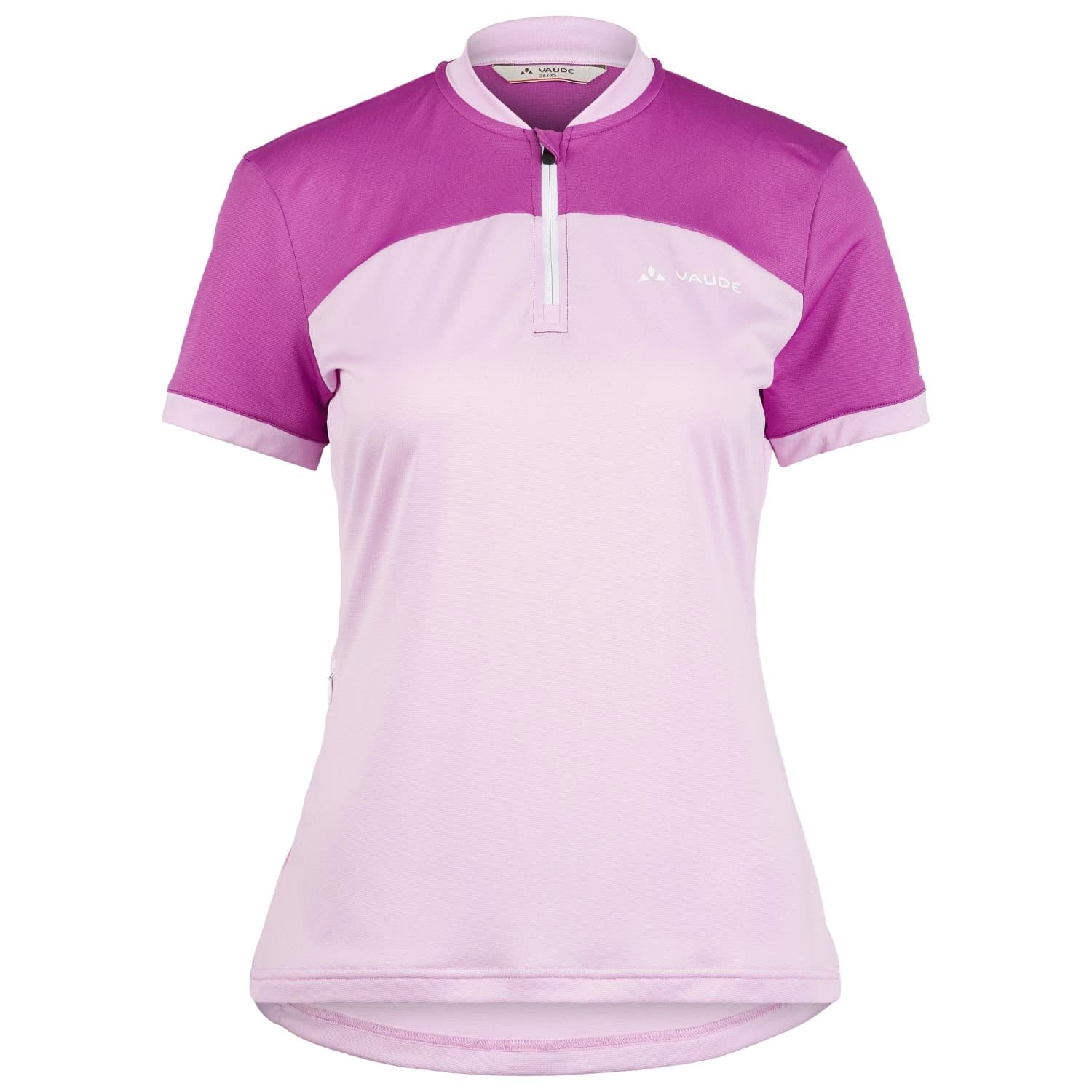 Дамска фланелка с къс ръкав за колоездене Vaude Women's Matoso Hzip T-Shirt Cycling jersey - Raspberry
